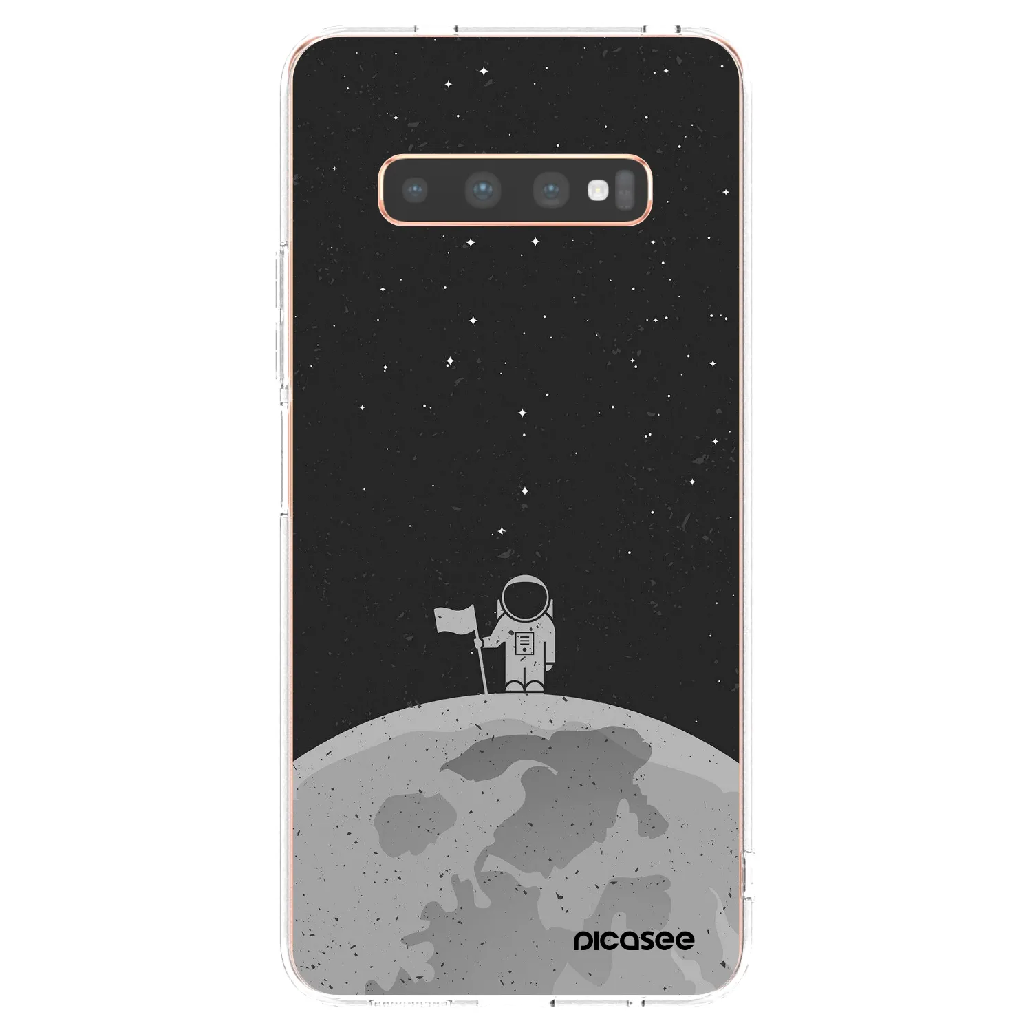 Picasee διαφανής θήκη σιλικόνης Samsung Galaxy S10 Plus G975 - Astronaut
