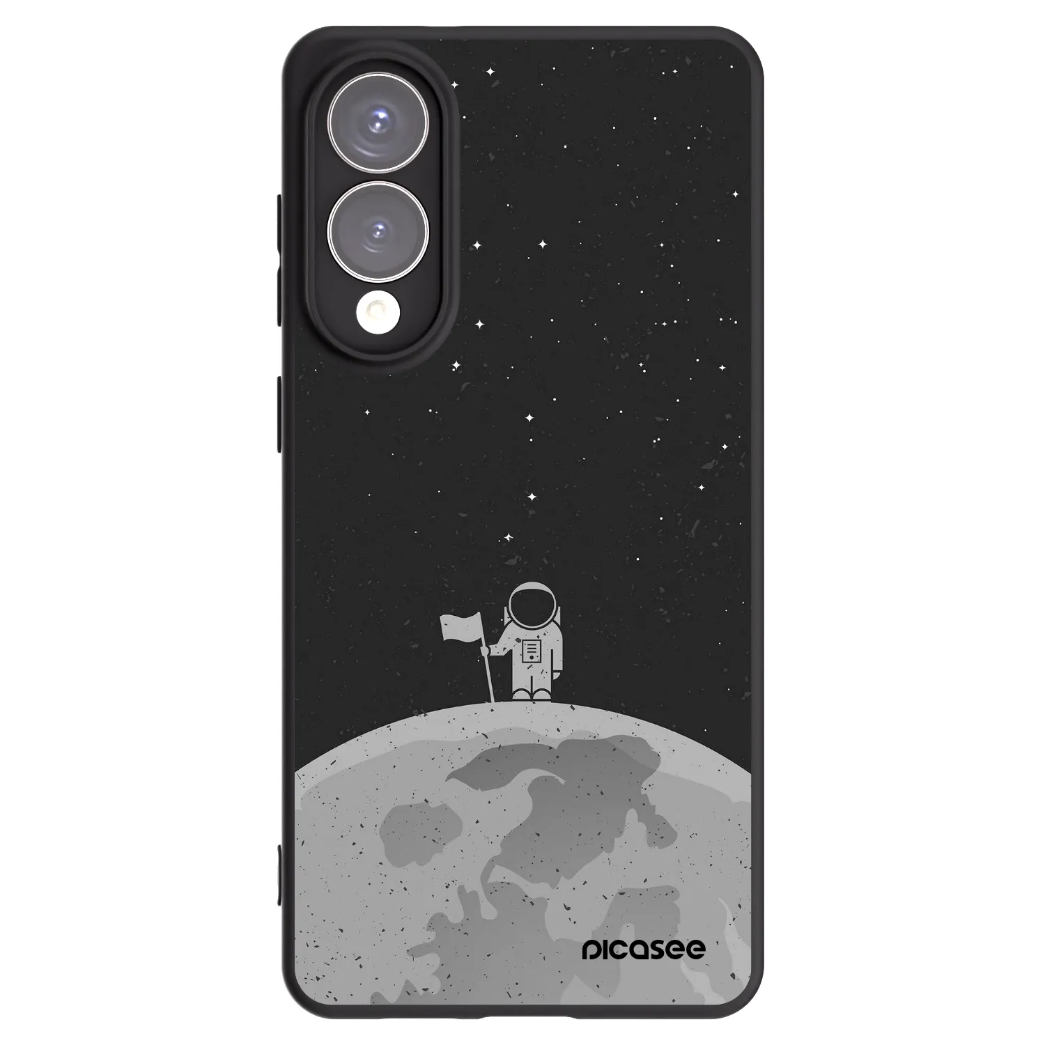 Picasee Μαύρη θήκη σιλικόνης για Samsung Galaxy S25 Edge 5G - Astronaut