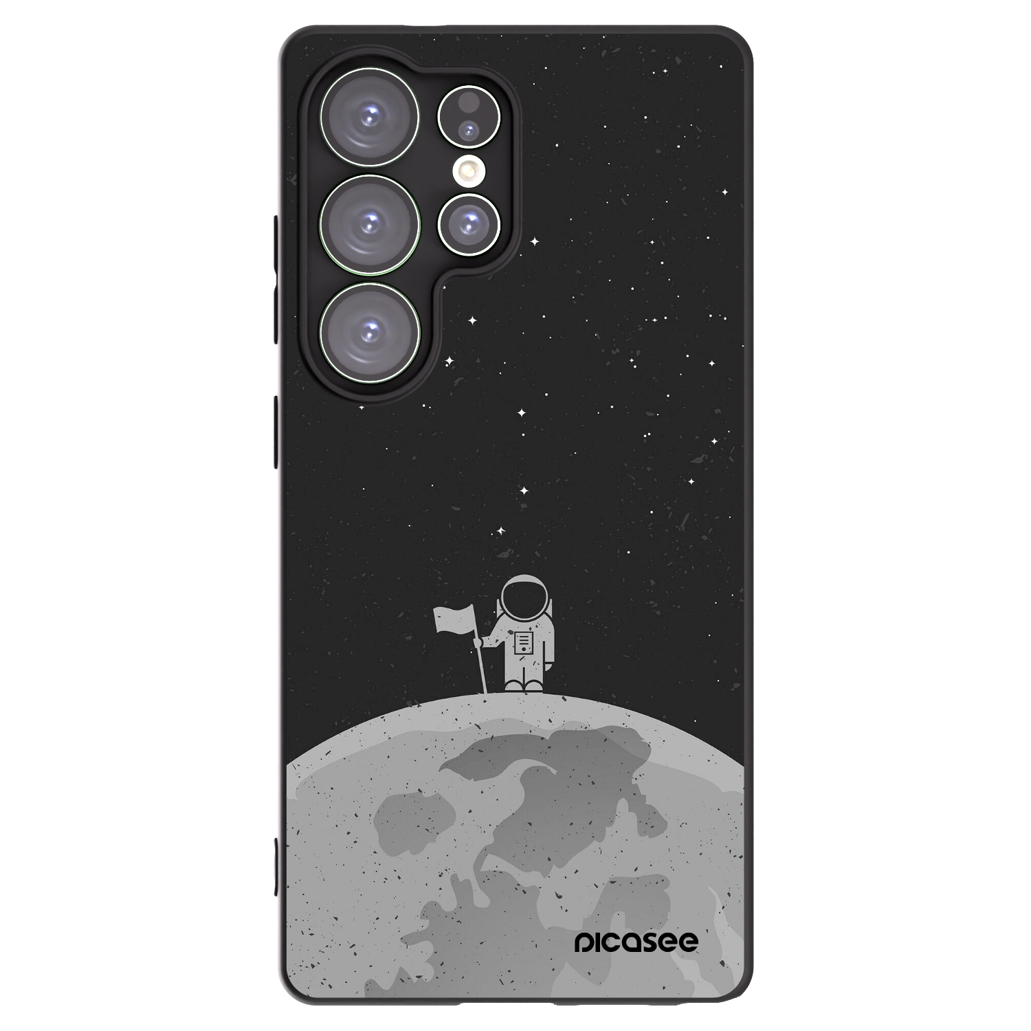 Picasee Μαύρη θήκη σιλικόνης για Samsung Galaxy S25 Ultra 5G - Astronaut