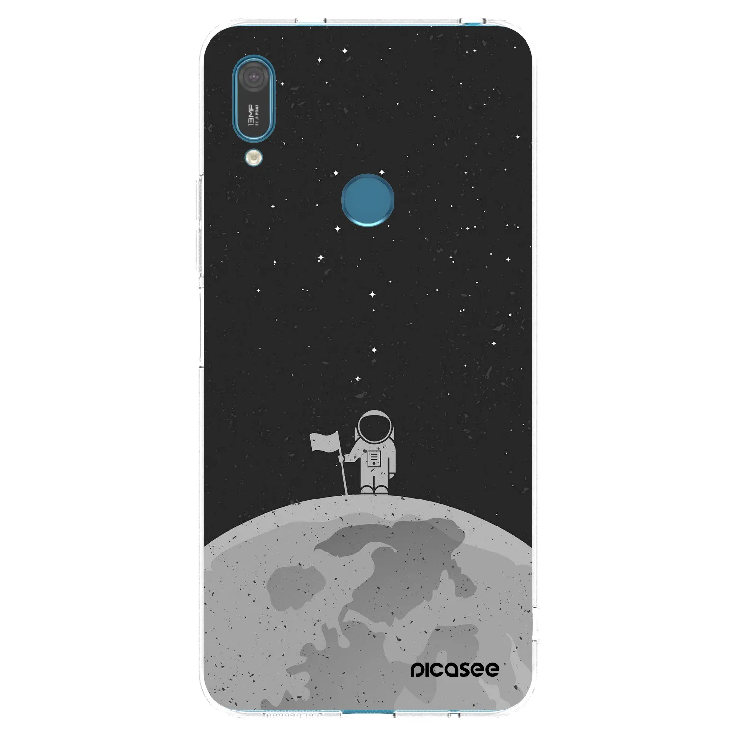 Picasee διαφανής θήκη σιλικόνης Huawei Y7 2019 - Astronaut