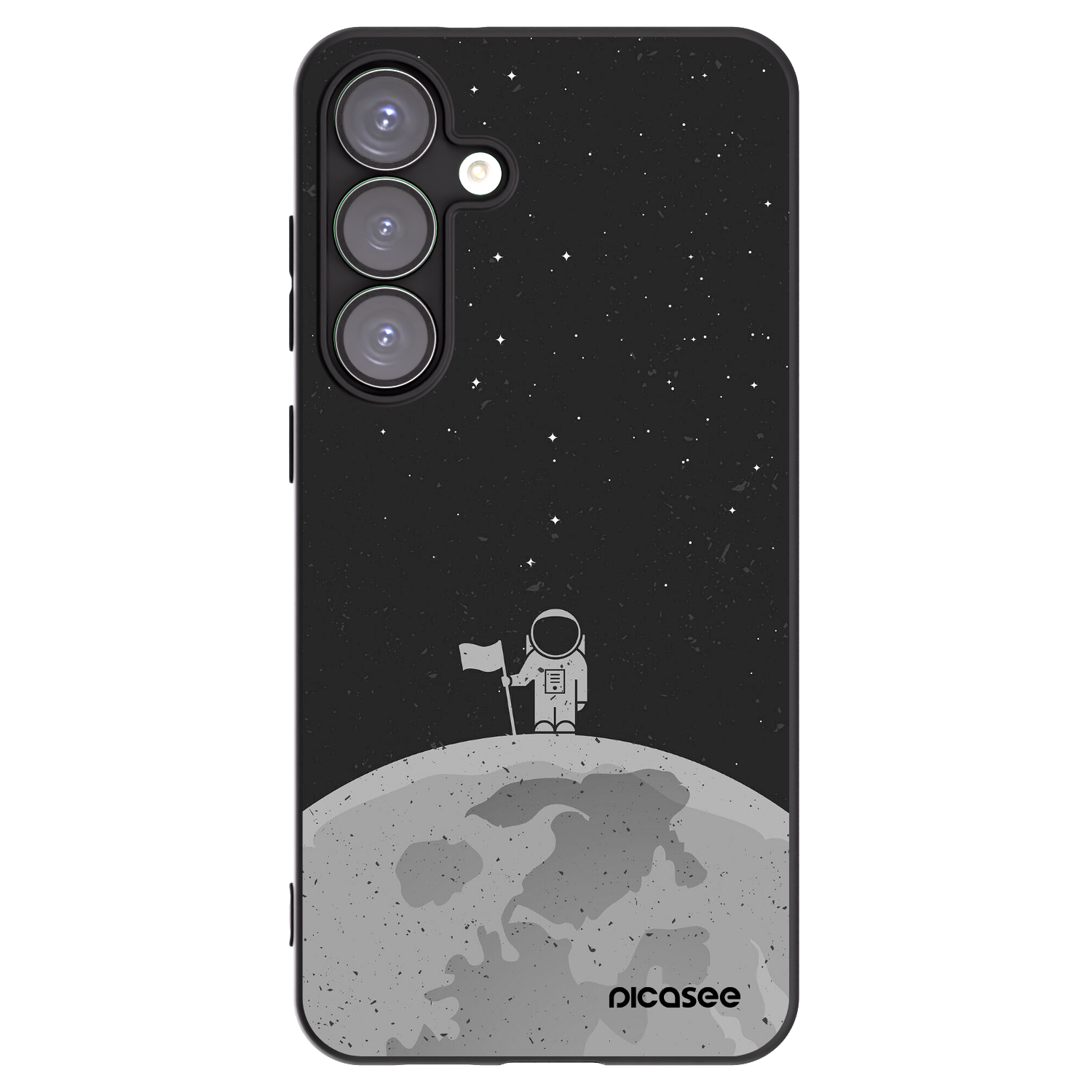Picasee Μαύρη θήκη σιλικόνης για Samsung Galaxy S25+ 5G - Astronaut