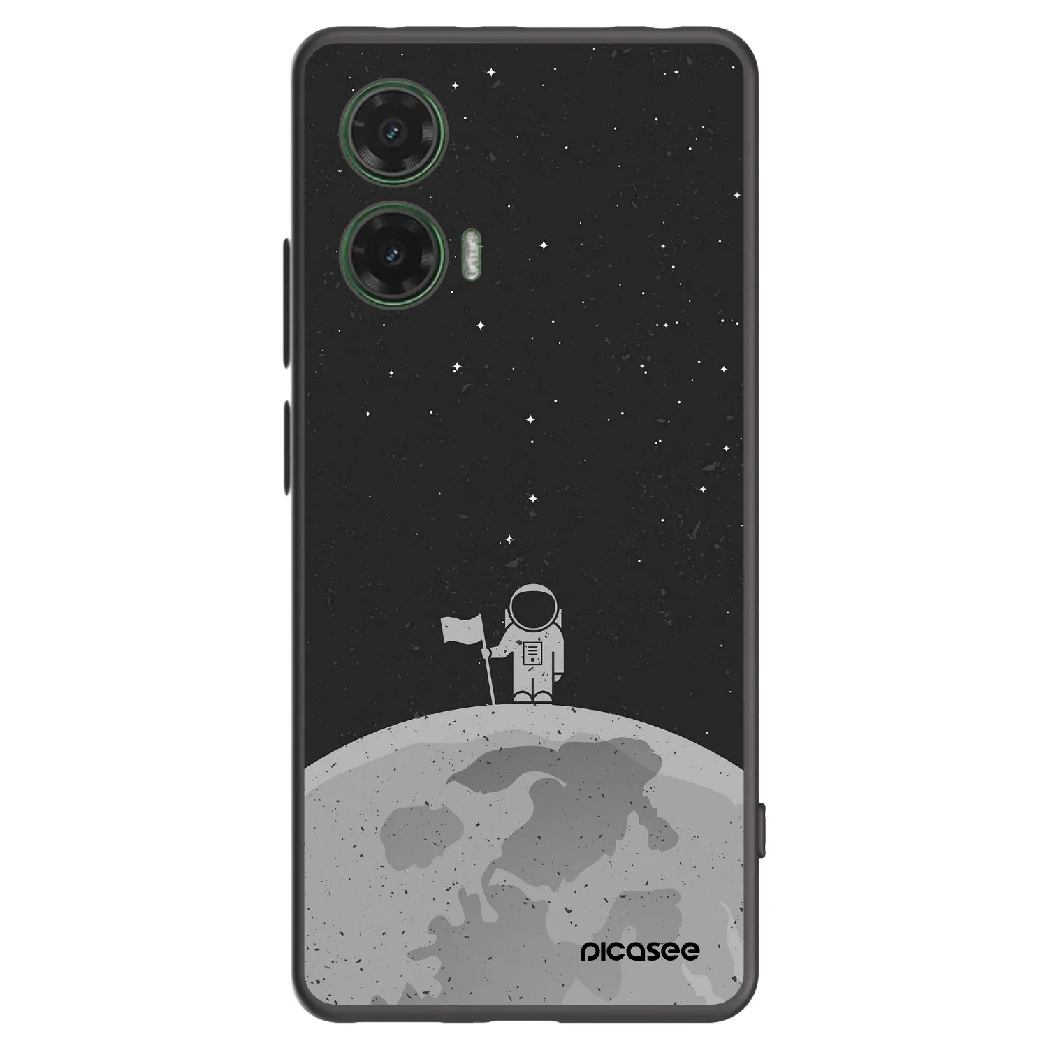 Picasee Μαύρη θήκη σιλικόνης για Motorola Moto G35 5G - Astronaut