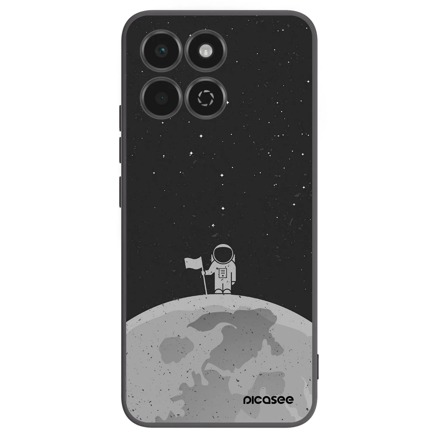 Picasee Μαύρη θήκη σιλικόνης για Honor 200 Smart 5G - Astronaut