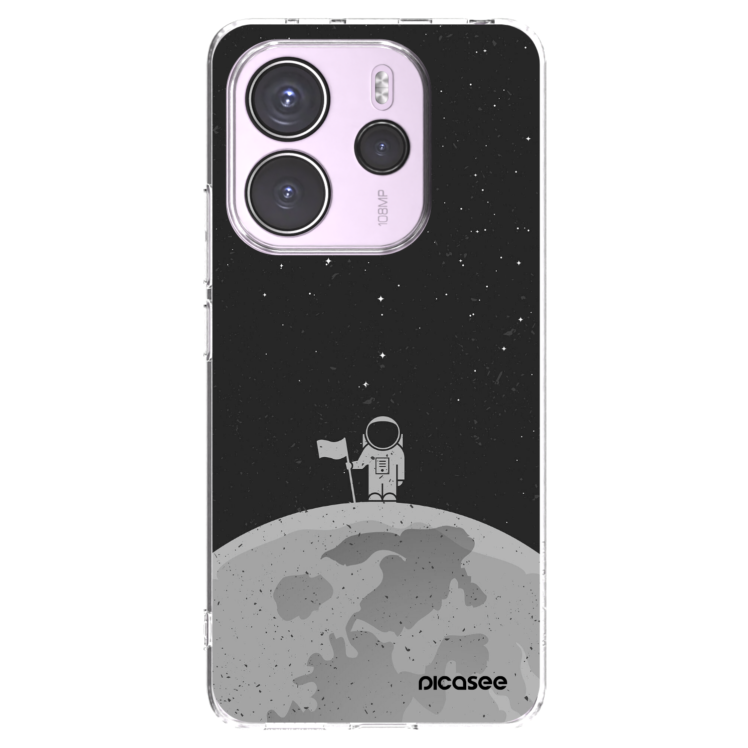 Picasee διαφανής θήκη σιλικόνης Xiaomi Redmi Note 14 4G - Astronaut