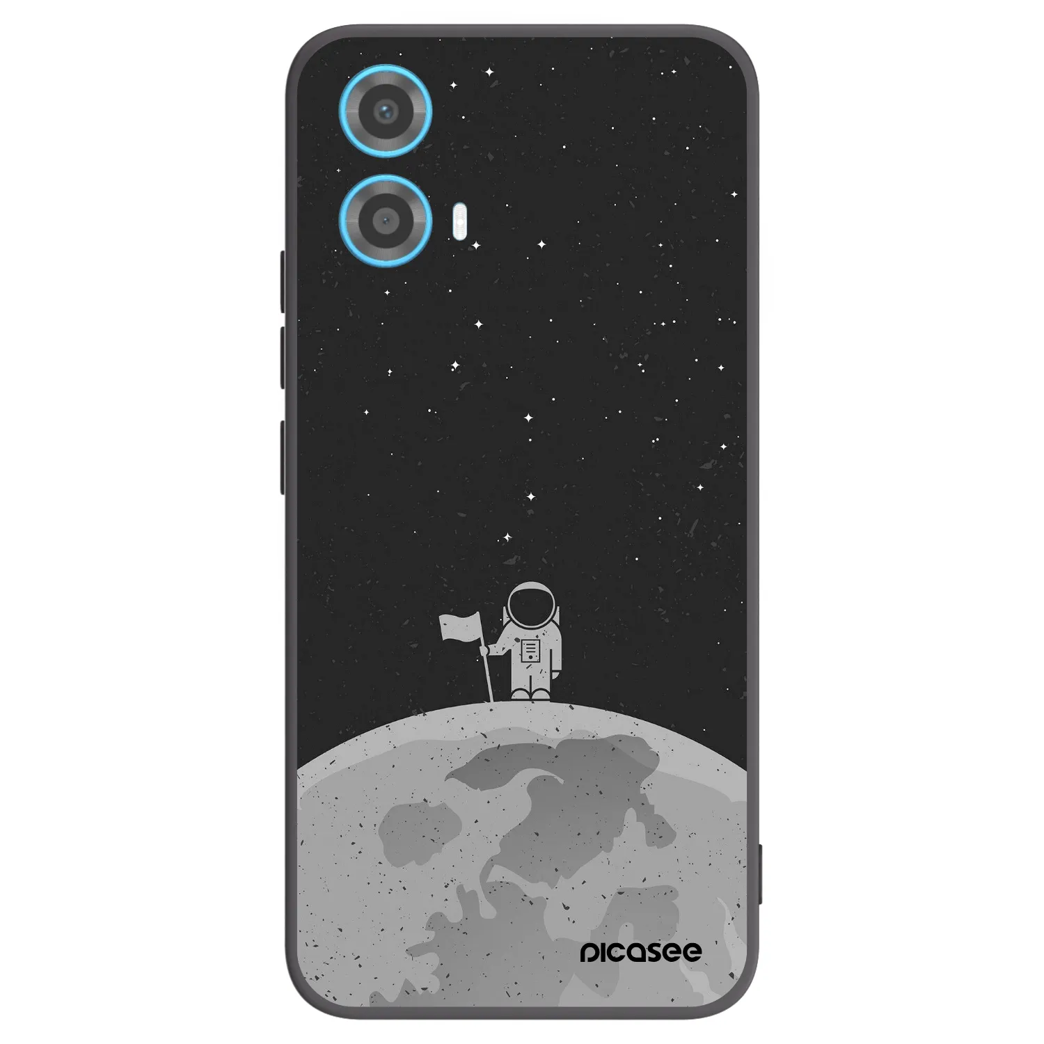 Picasee Μαύρη θήκη σιλικόνης για Motorola Moto G34 5G - Astronaut