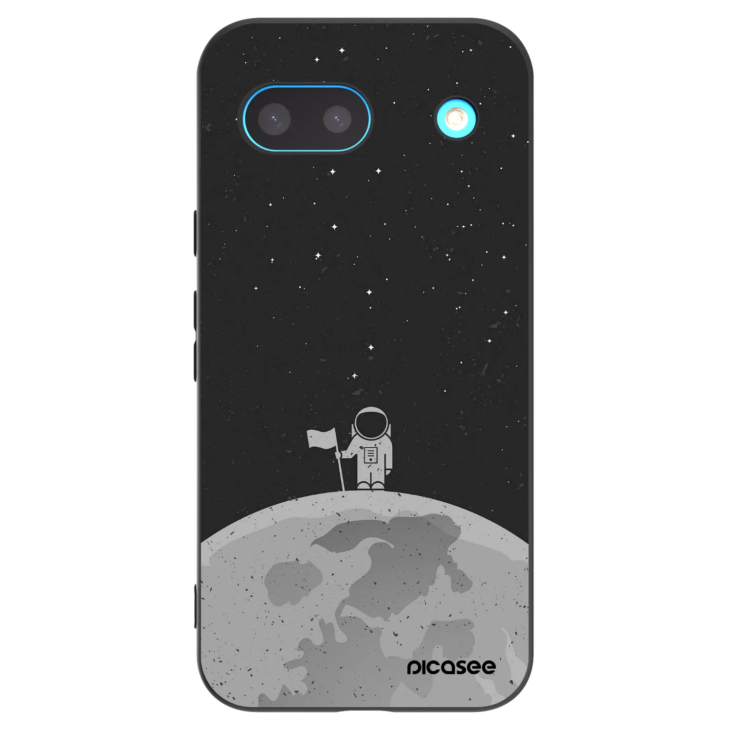 Picasee Μαύρη θήκη σιλικόνης για Google Pixel 8a - Astronaut