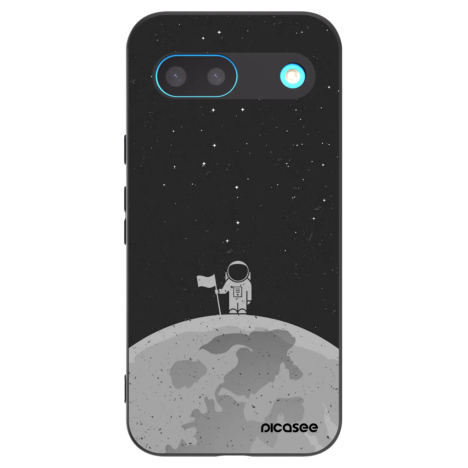 Picasee Μαύρη θήκη σιλικόνης για Google Pixel 8 - Astronaut