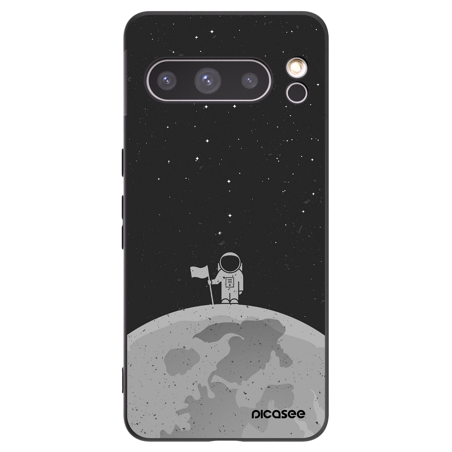 Picasee Μαύρη θήκη σιλικόνης για Google Pixel 8 Pro - Astronaut