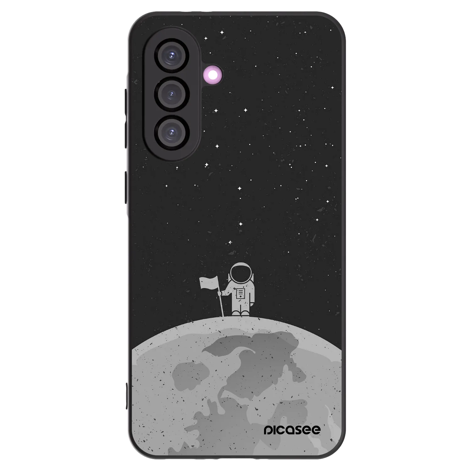 Picasee Μαύρη θήκη σιλικόνης για Samsung Galaxy A56 5G A566B - Astronaut