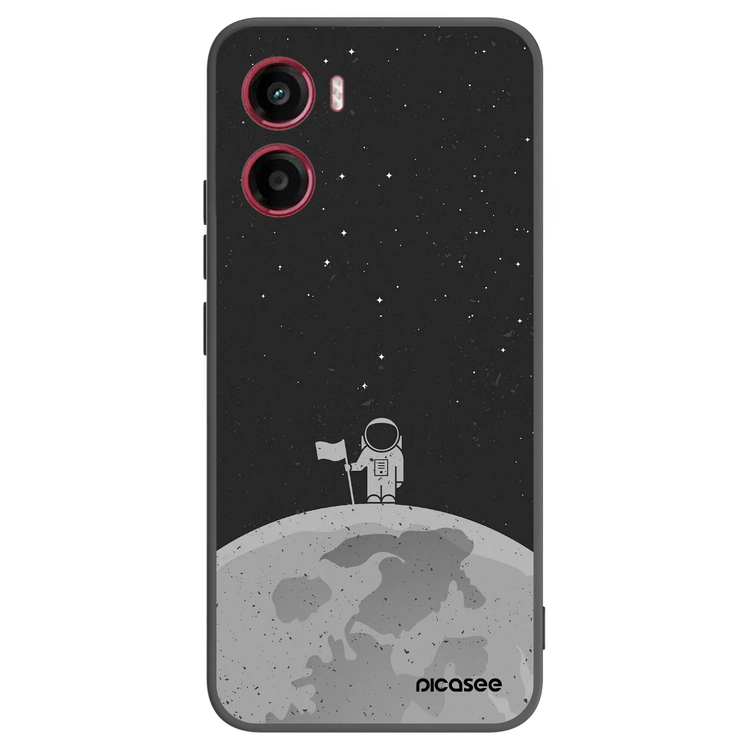 Picasee Μαύρη θήκη σιλικόνης για Motorola Moto G05 - Astronaut