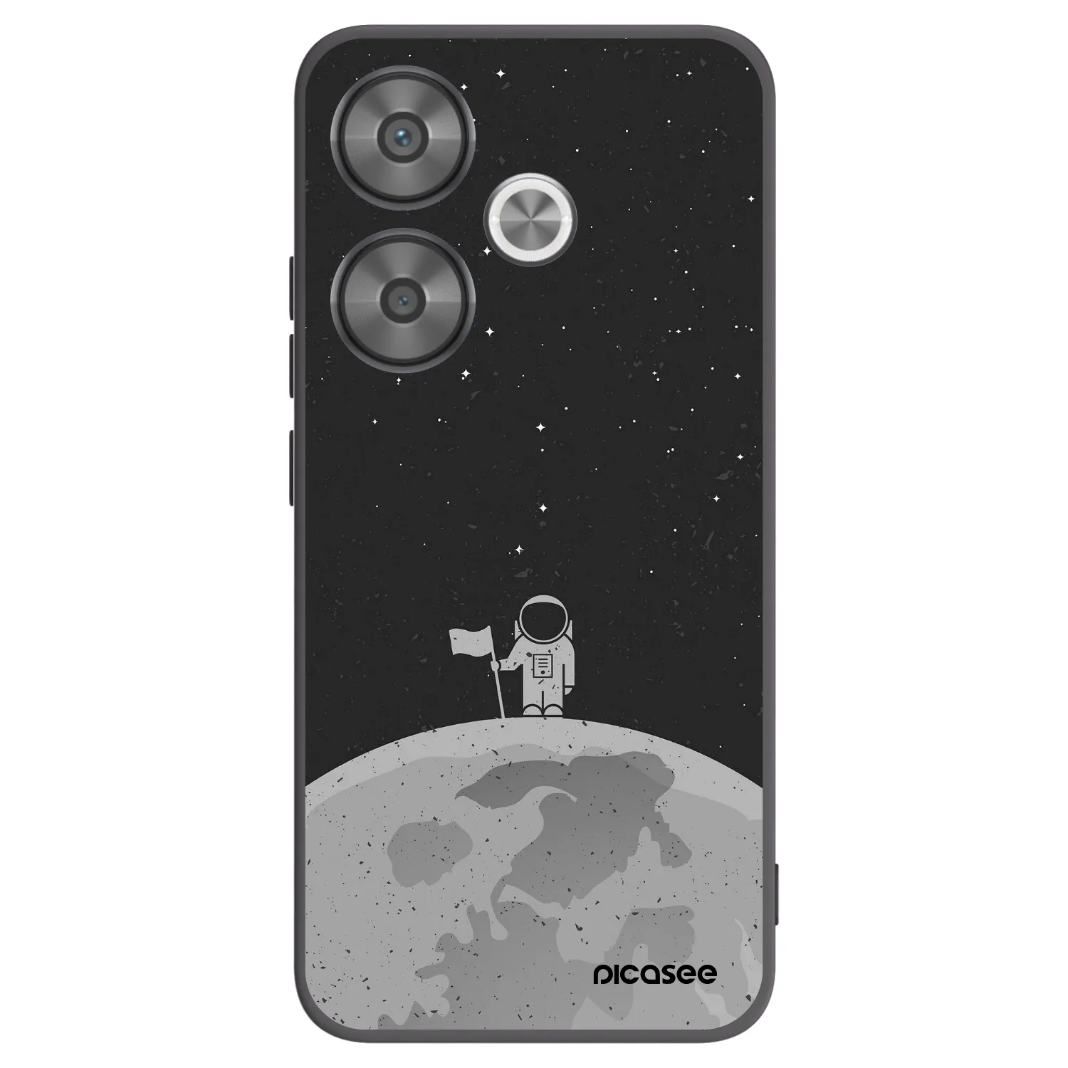 Picasee Μαύρη θήκη σιλικόνης για Xiaomi Poco F6 - Astronaut