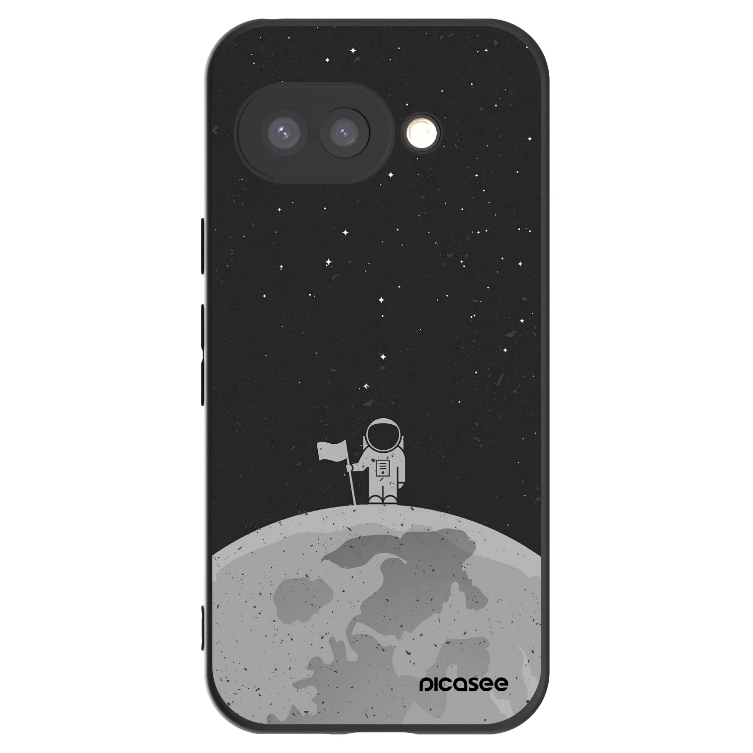 Picasee Μαύρη θήκη σιλικόνης για Google Pixel 9a - Astronaut