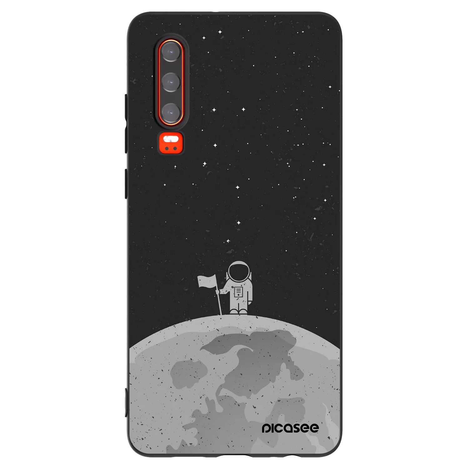 Picasee Μαύρη θήκη σιλικόνης για Huawei P30 - Astronaut