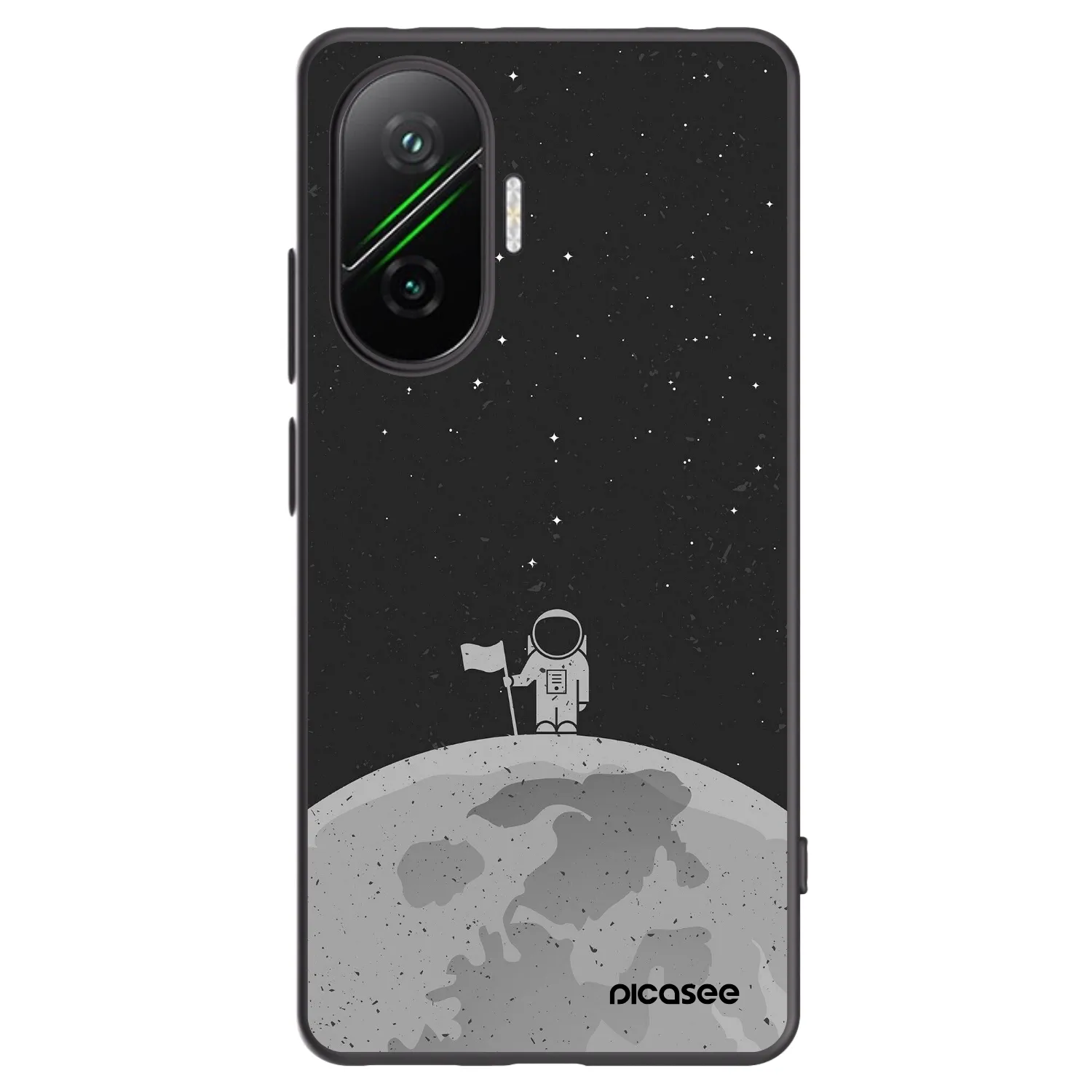 Picasee Μαύρη θήκη σιλικόνης για Xiaomi Poco F7 Pro 5G - Astronaut