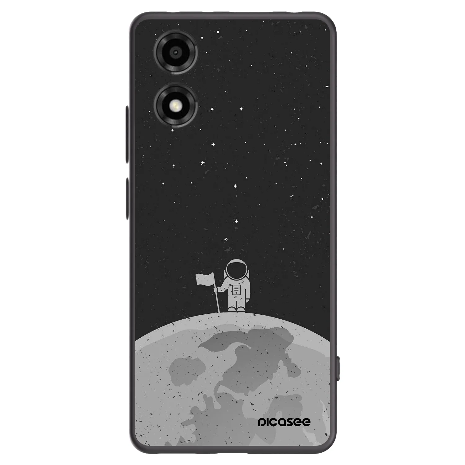 Picasee Μαύρη θήκη σιλικόνης για Motorola Moto E14 - Astronaut