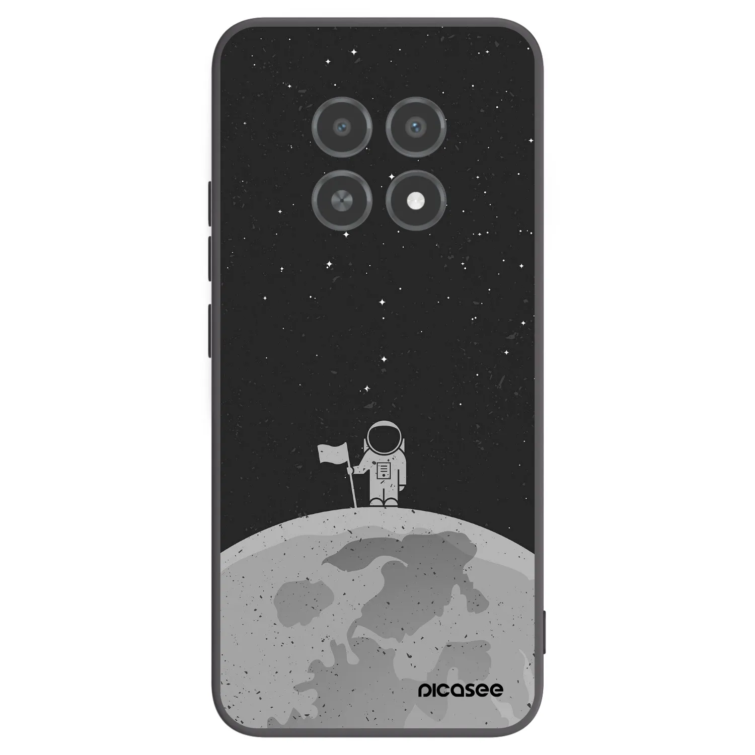 Picasee Μαύρη θήκη σιλικόνης για Realme 12X - Astronaut