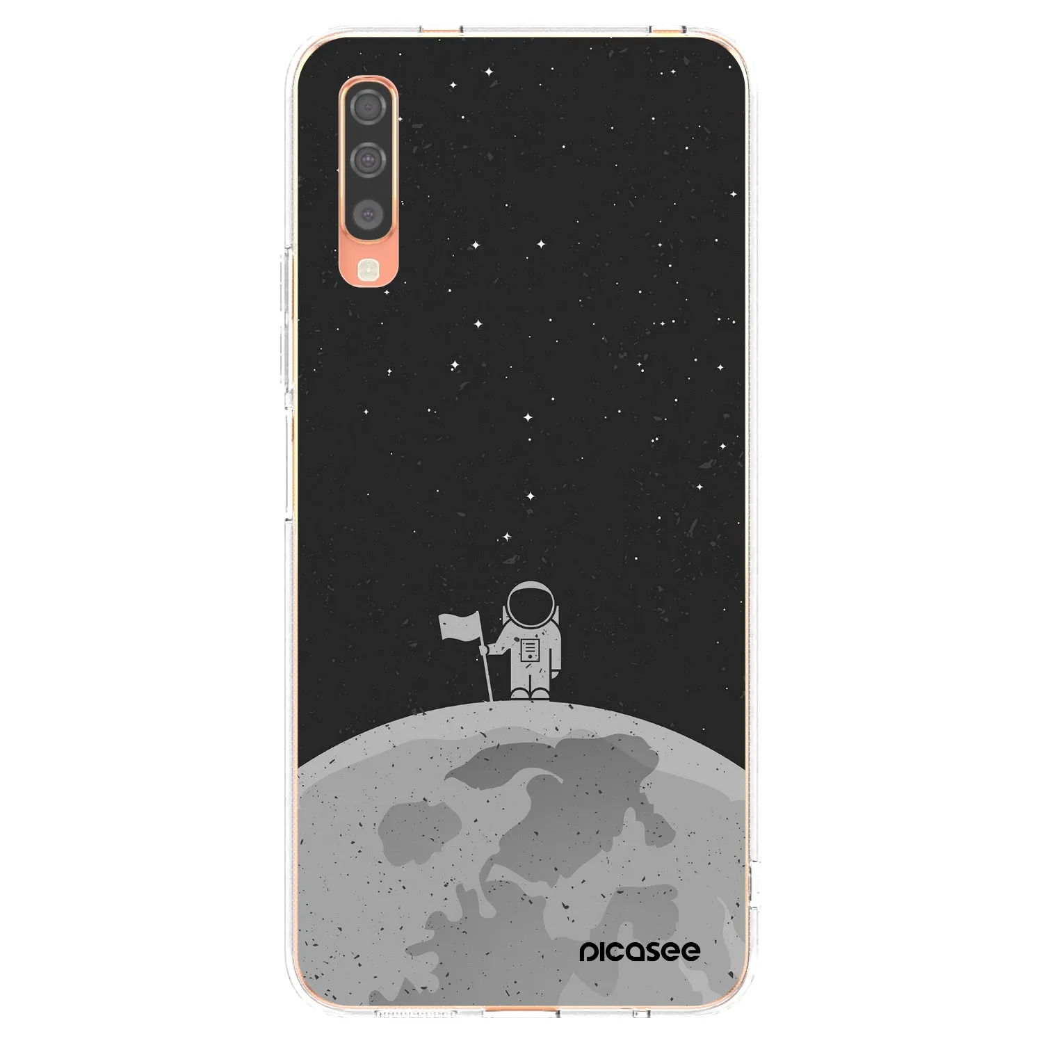 Picasee διαφανής θήκη σιλικόνης Samsung Galaxy A70 A705F - Astronaut