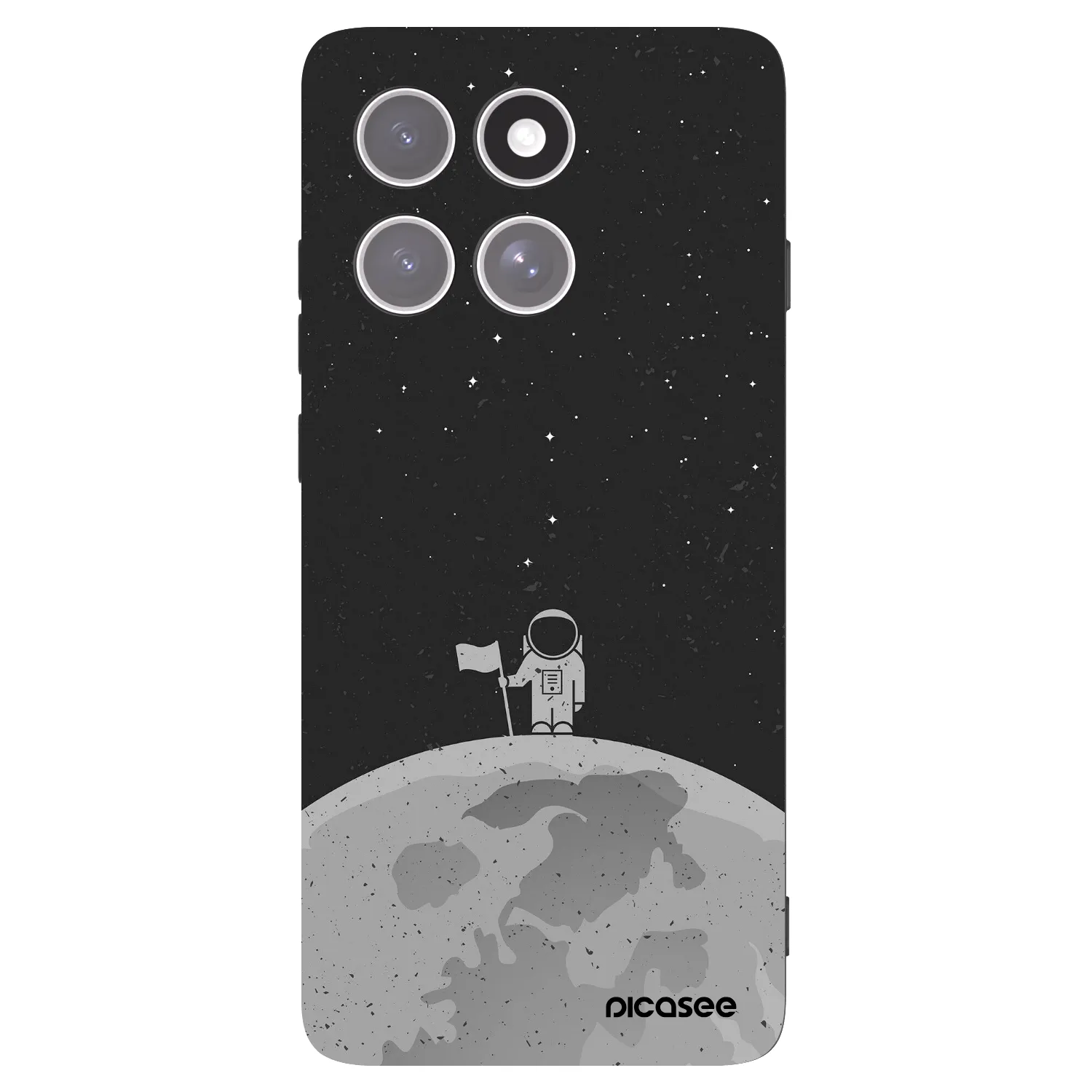 Picasee Μαύρη θήκη σιλικόνης για Motorola Edge 60 Pro - Astronaut