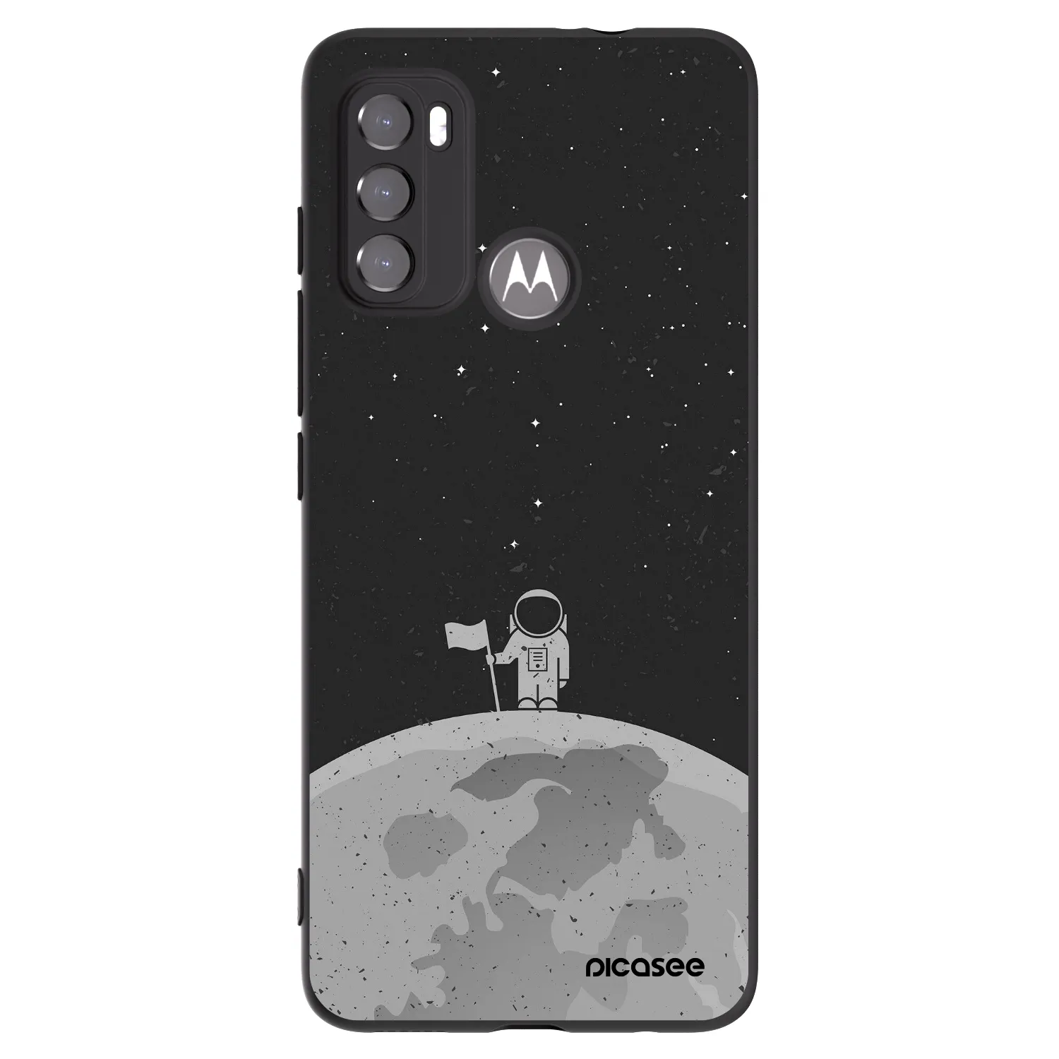 Picasee Μαύρη θήκη σιλικόνης για Motorola Edge 60 5G - Astronaut
