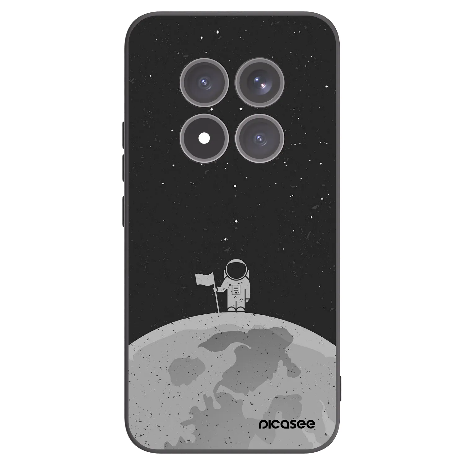 Picasee Μαύρη θήκη σιλικόνης για Xiaomi Redmi Note 15 Pro+ - Astronaut