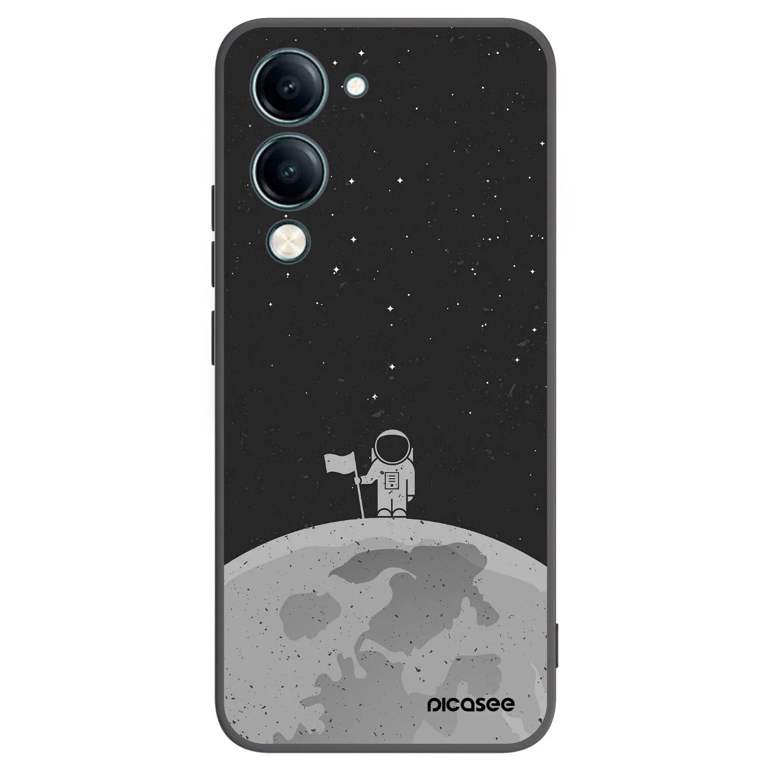 Picasee Μαύρη θήκη σιλικόνης για Vivo Y29s 5G - Astronaut