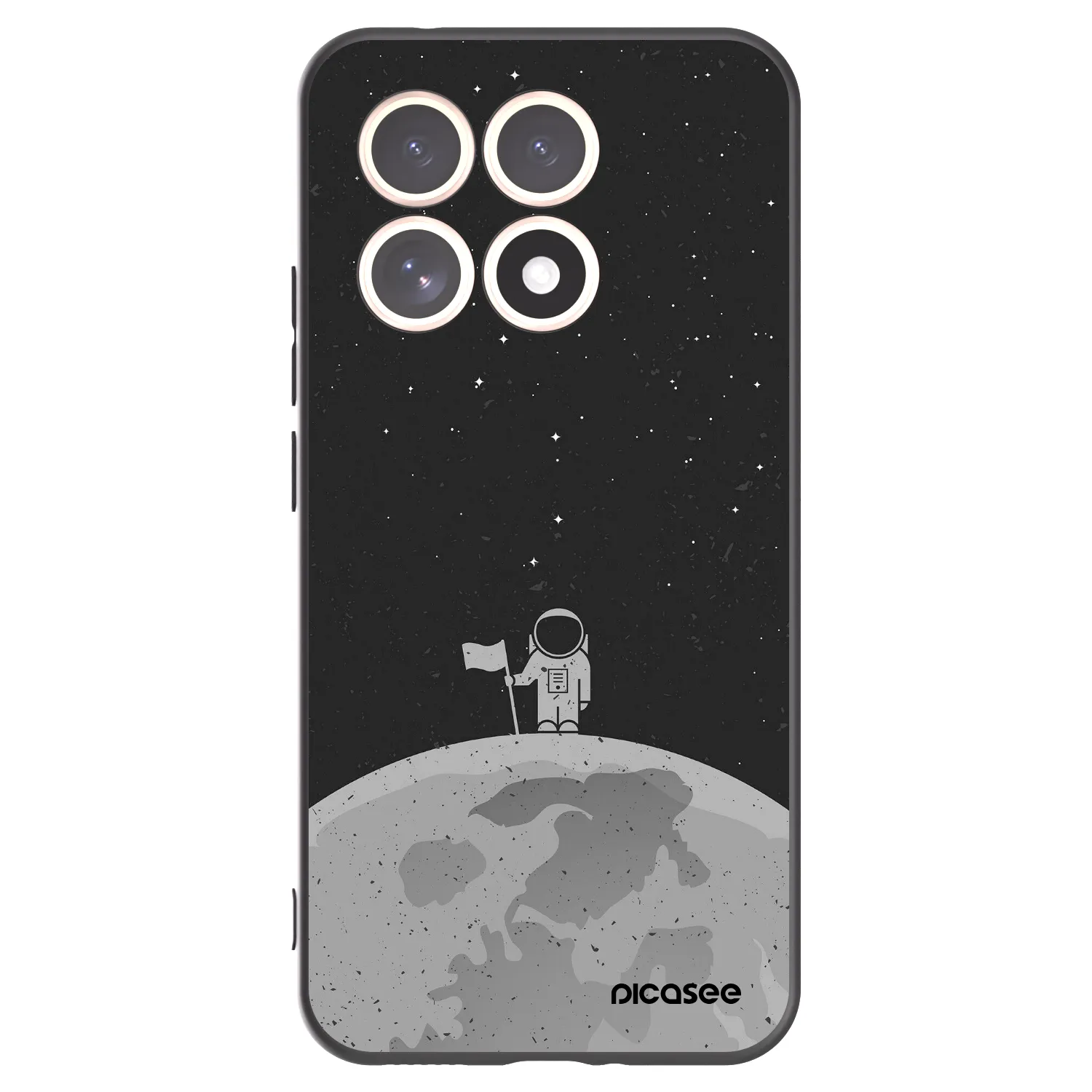 Picasee Μαύρη θήκη σιλικόνης για Xiaomi 15T - Astronaut