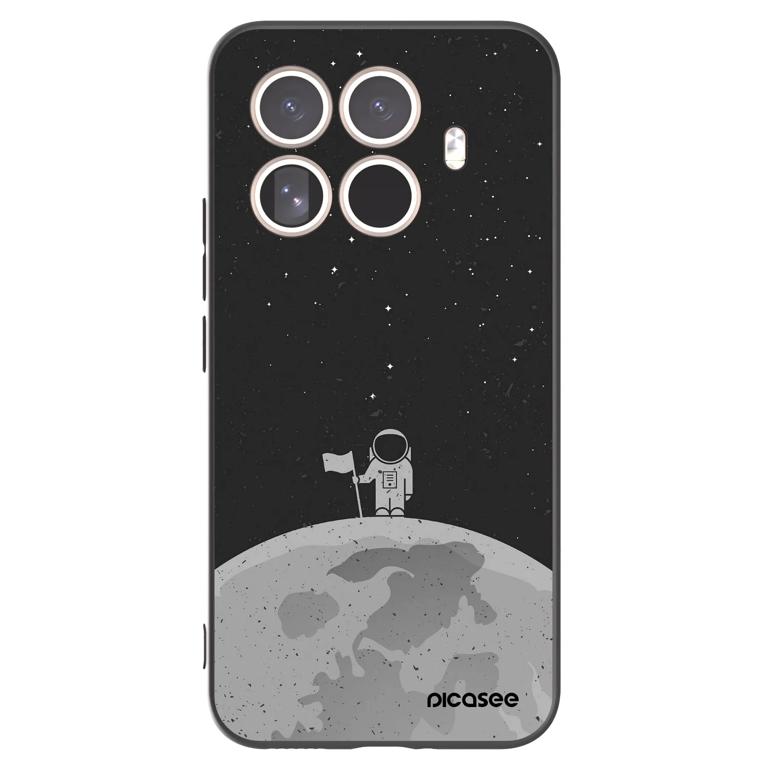 Picasee Μαύρη θήκη σιλικόνης για Xiaomi 15T Pro - Astronaut