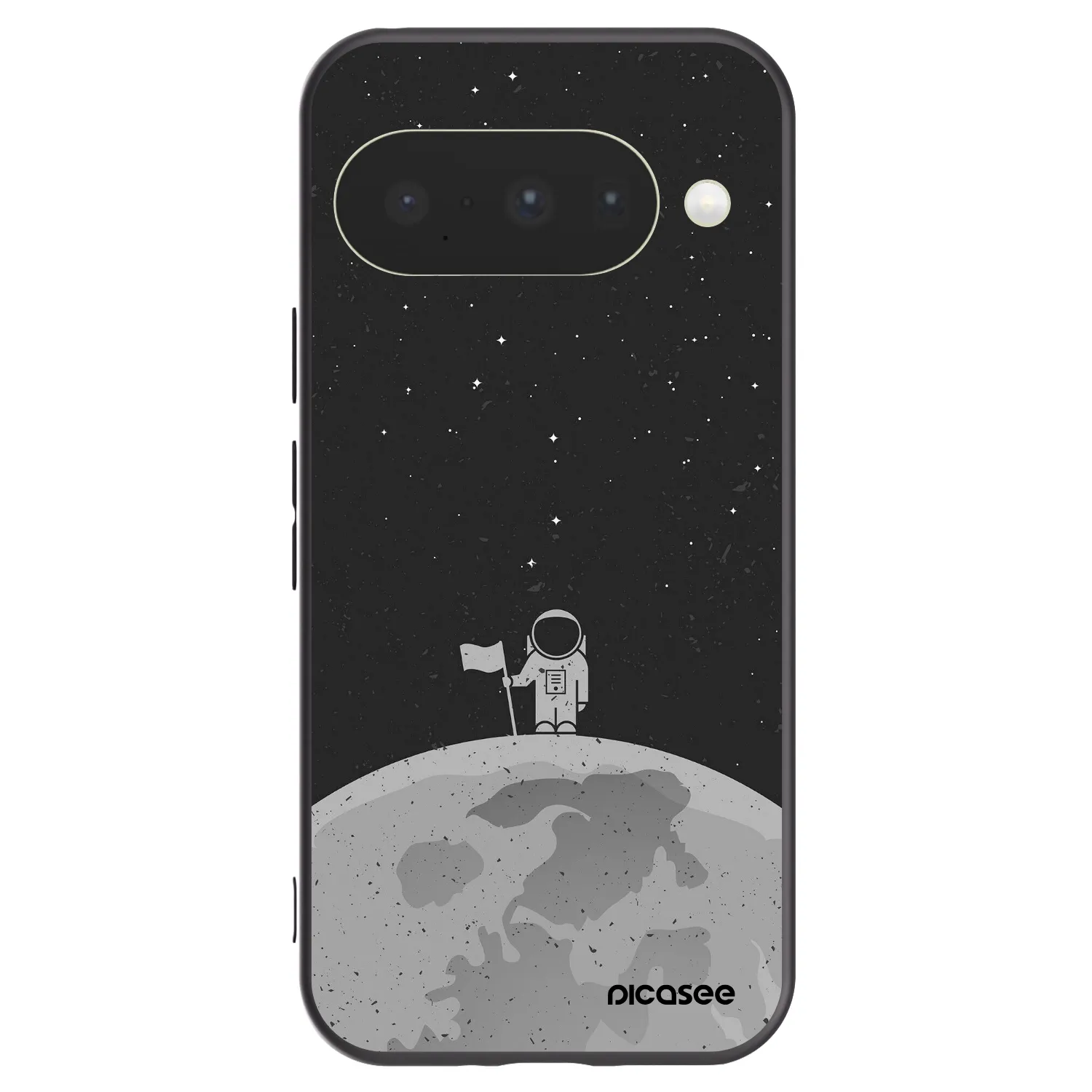 Picasee Μαύρη θήκη σιλικόνης για Google Pixel 10 - Astronaut