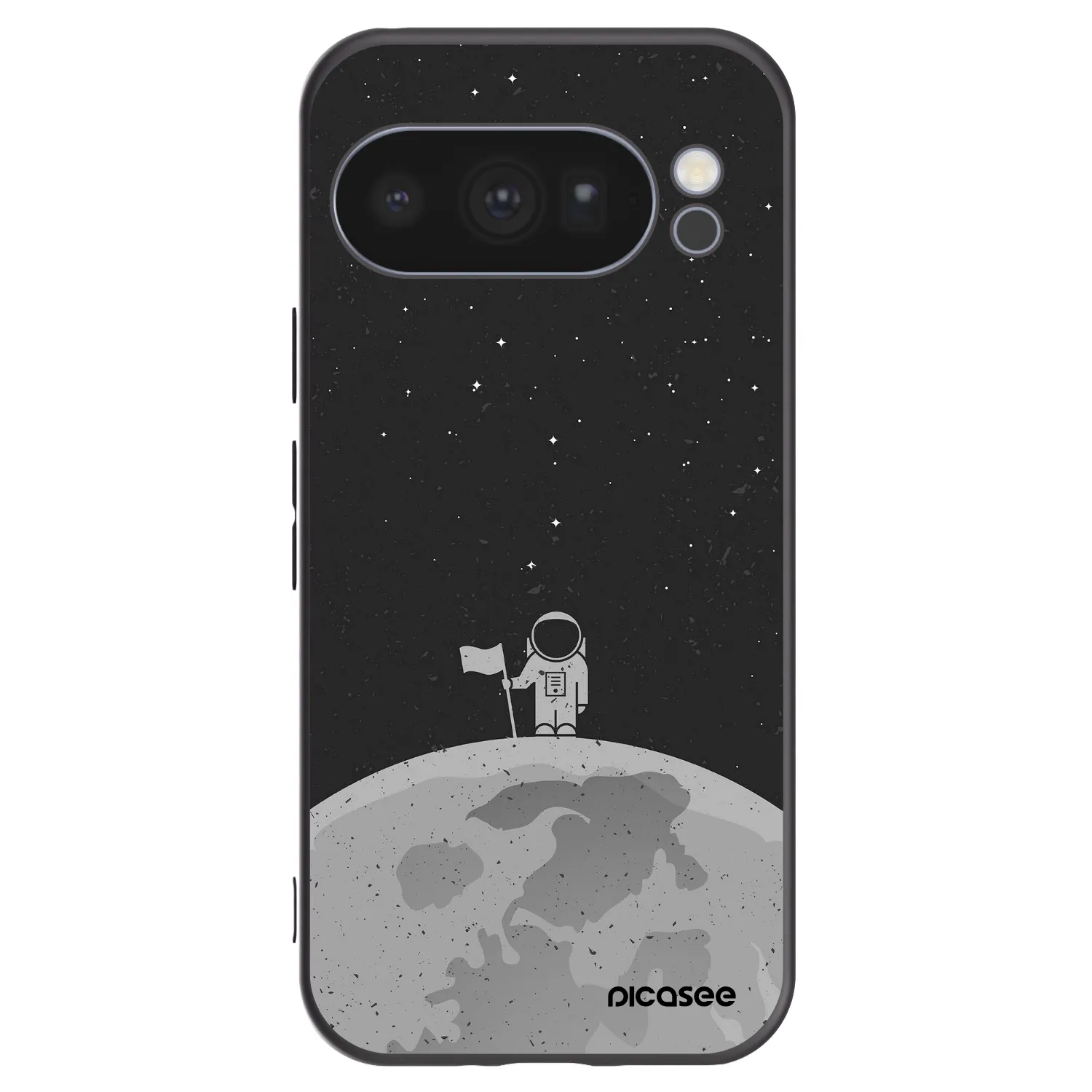 Picasee Μαύρη θήκη σιλικόνης για Google Pixel 10 Pro - Astronaut