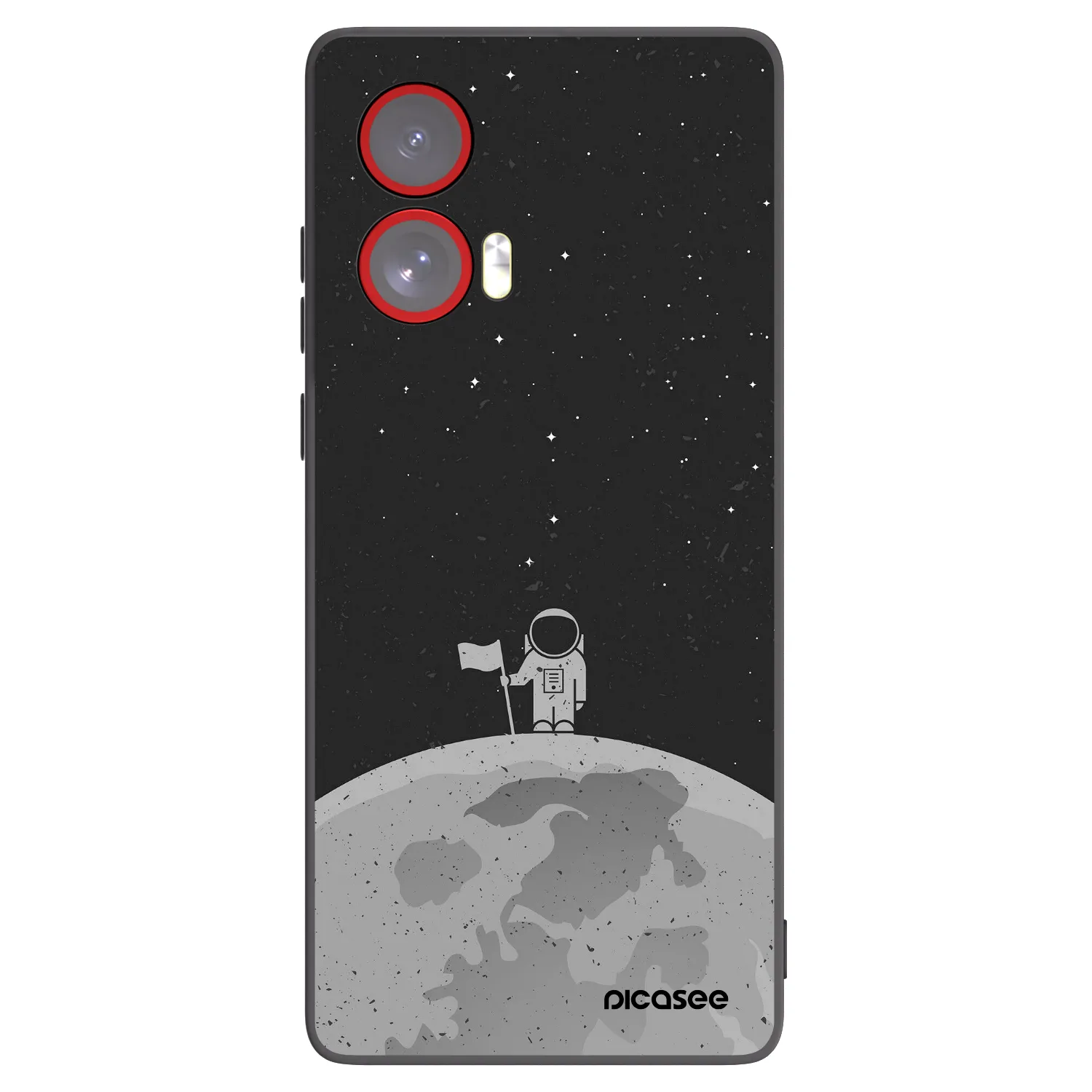 Picasee Μαύρη θήκη σιλικόνης για Motorola Edge 50 Fusion - Astronaut