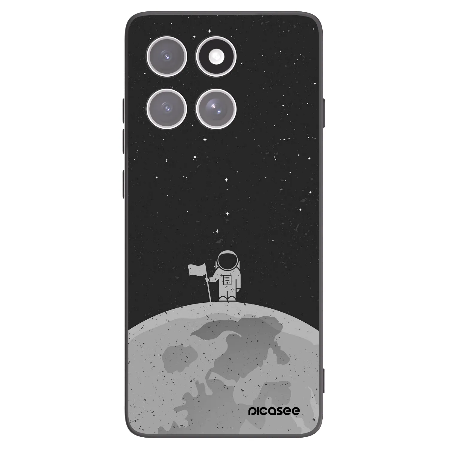 Picasee Μαύρη θήκη σιλικόνης για Motorola Edge 60 Fusion - Astronaut