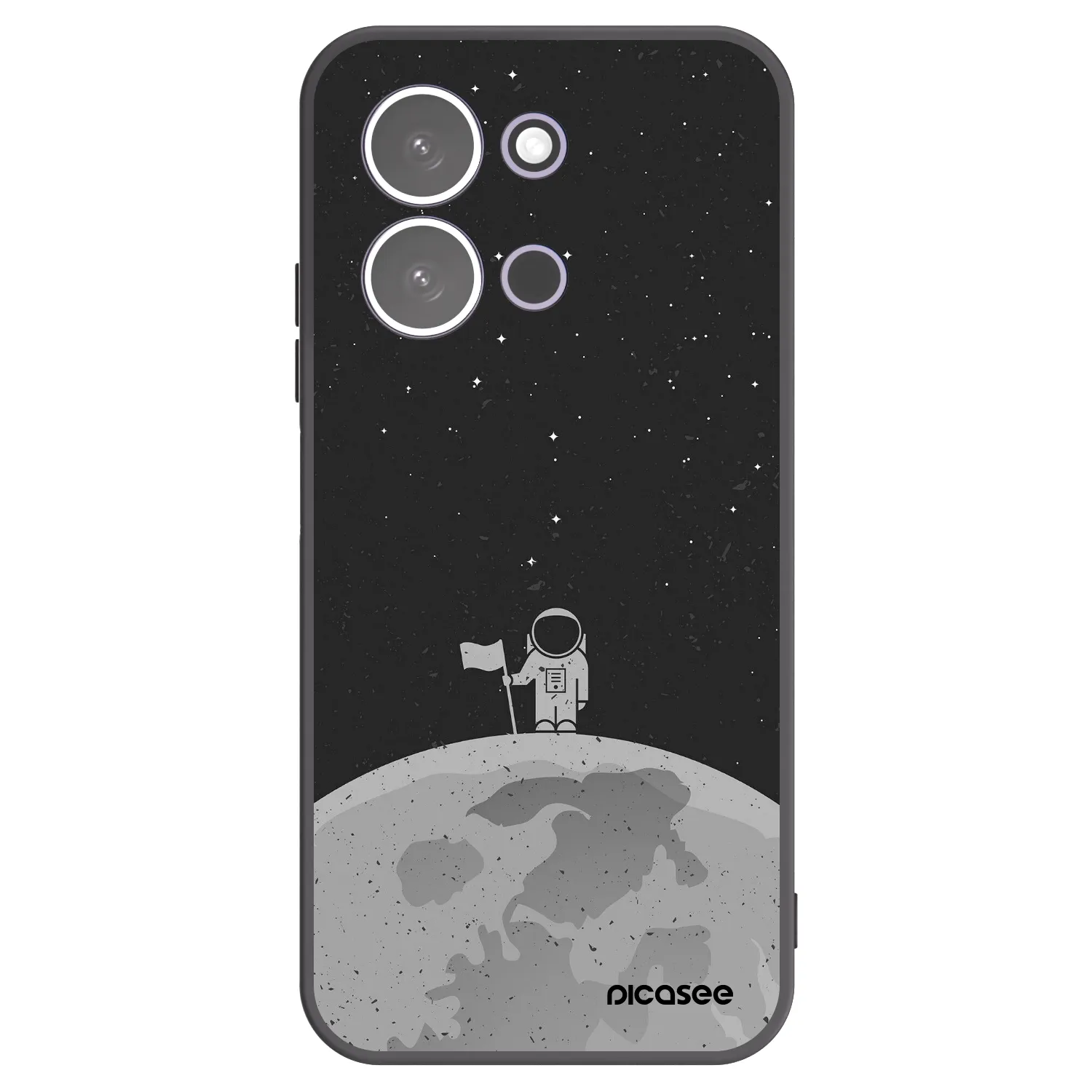 Picasee Μαύρη θήκη σιλικόνης για Xiaomi Redmi 15C 5G - Astronaut