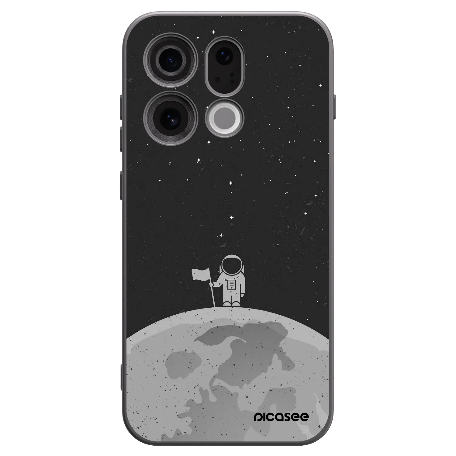 Picasee Μαύρη θήκη σιλικόνης για OPPO Find X9 - Astronaut