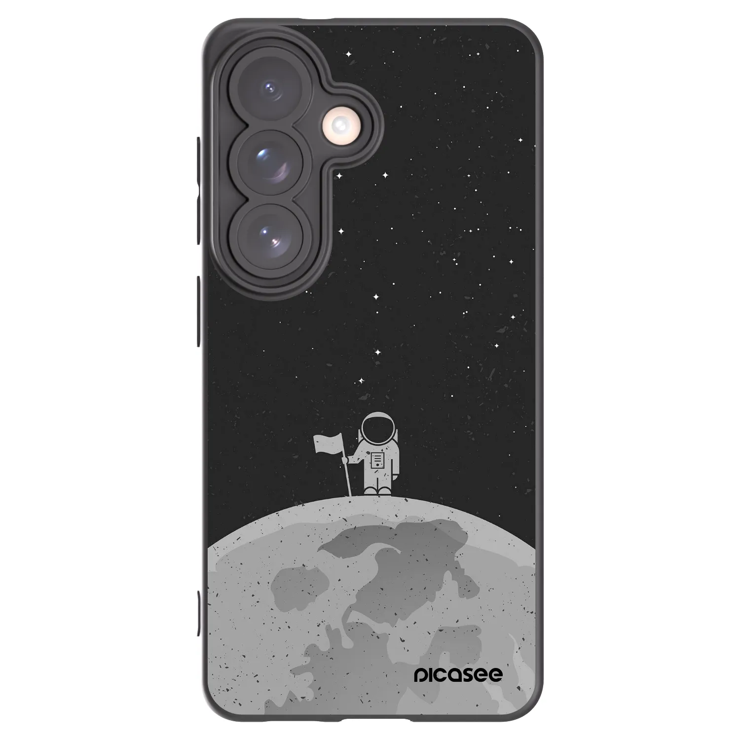 Picasee Μαύρη θήκη σιλικόνης για Samsung Galaxy S26 - Astronaut
