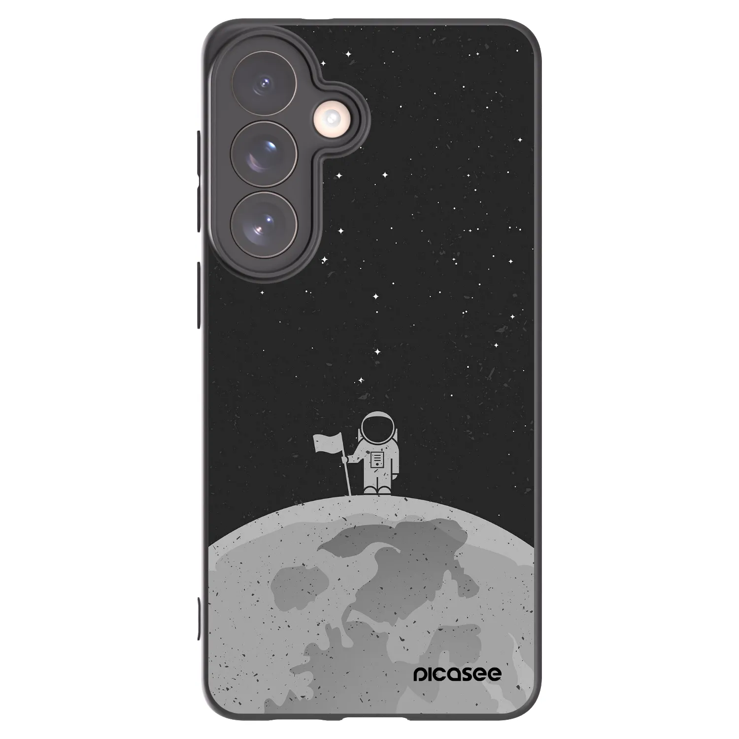 Picasee Μαύρη θήκη σιλικόνης για Samsung Galaxy S26+ - Astronaut