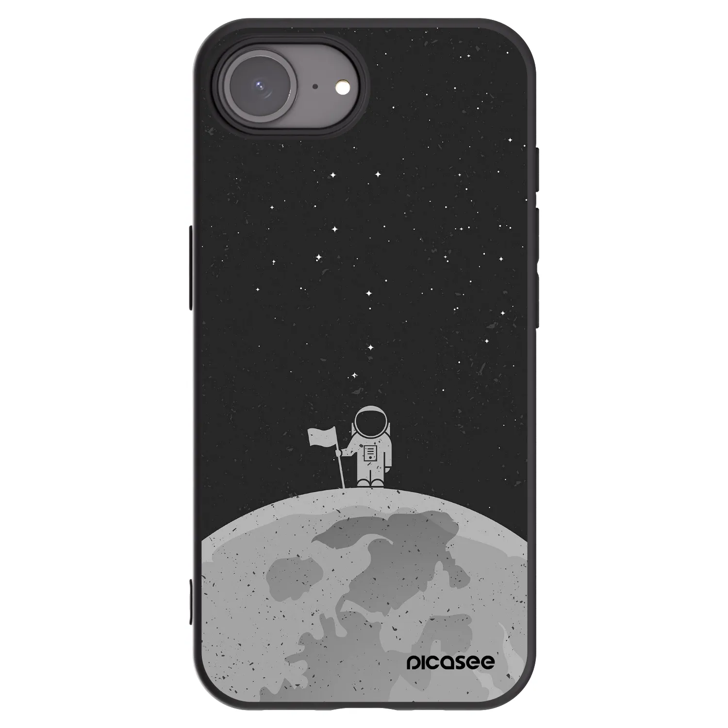Picasee Μαύρη θήκη σιλικόνης για Apple iPhone 17e - Astronaut