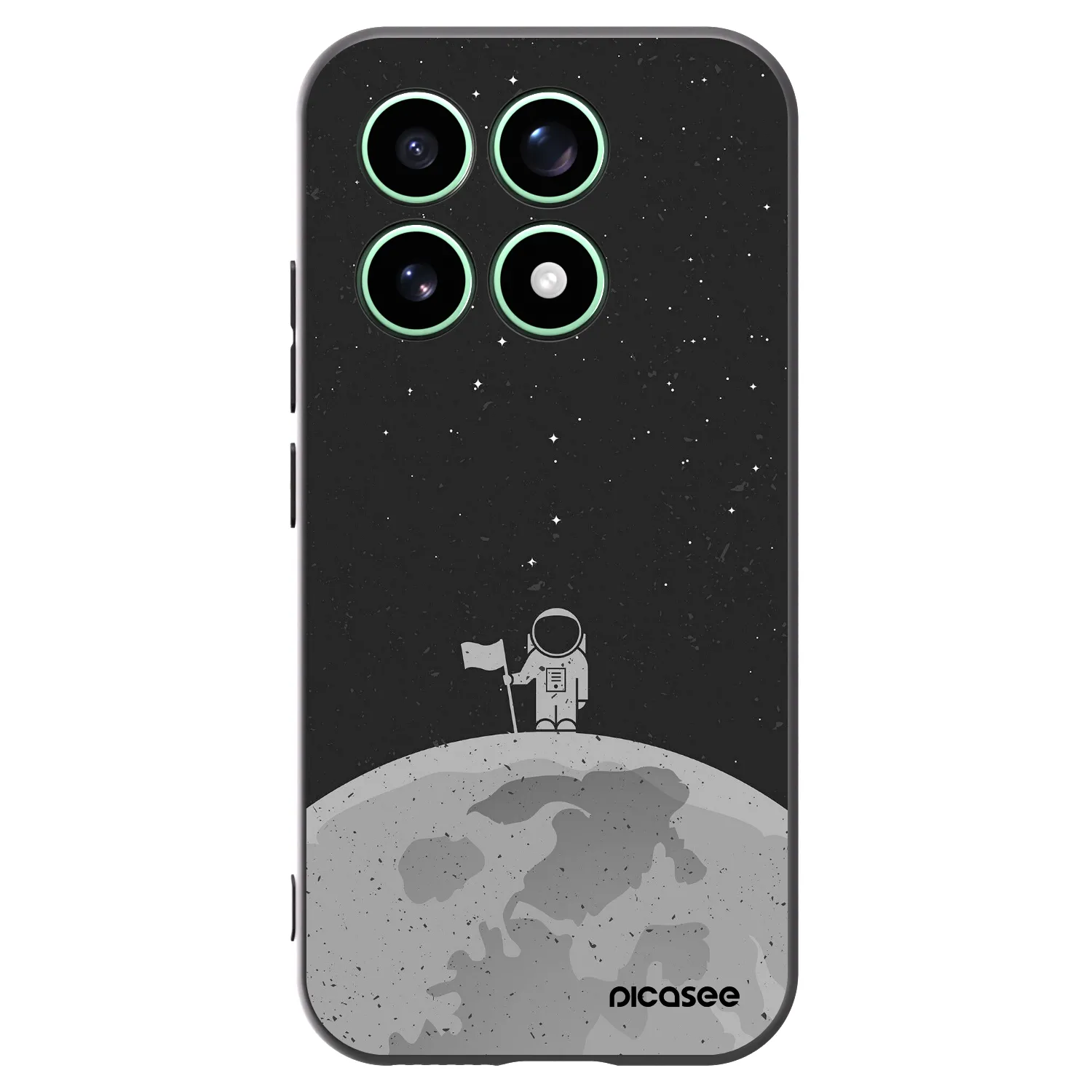 Picasee Μαύρη θήκη σιλικόνης για Xiaomi 17 - Astronaut