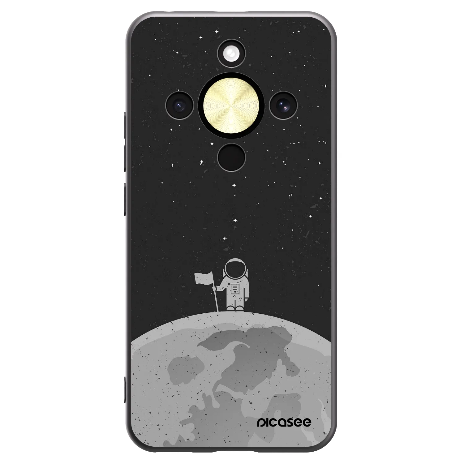 Picasee Μαύρη θήκη σιλικόνης για Honor Magic8 Lite 5G - Astronaut