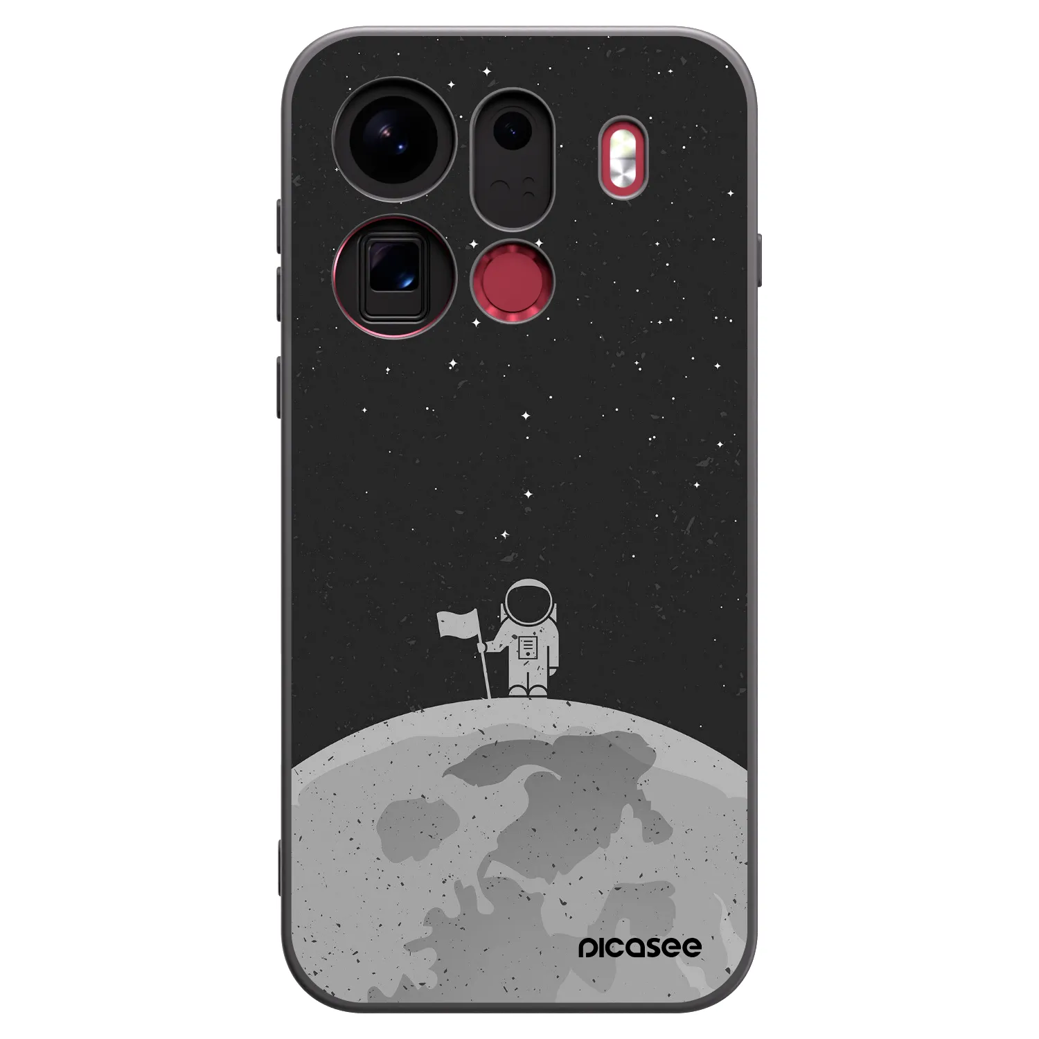 Picasee Μαύρη θήκη σιλικόνης για OPPO Find X9 Pro - Astronaut
