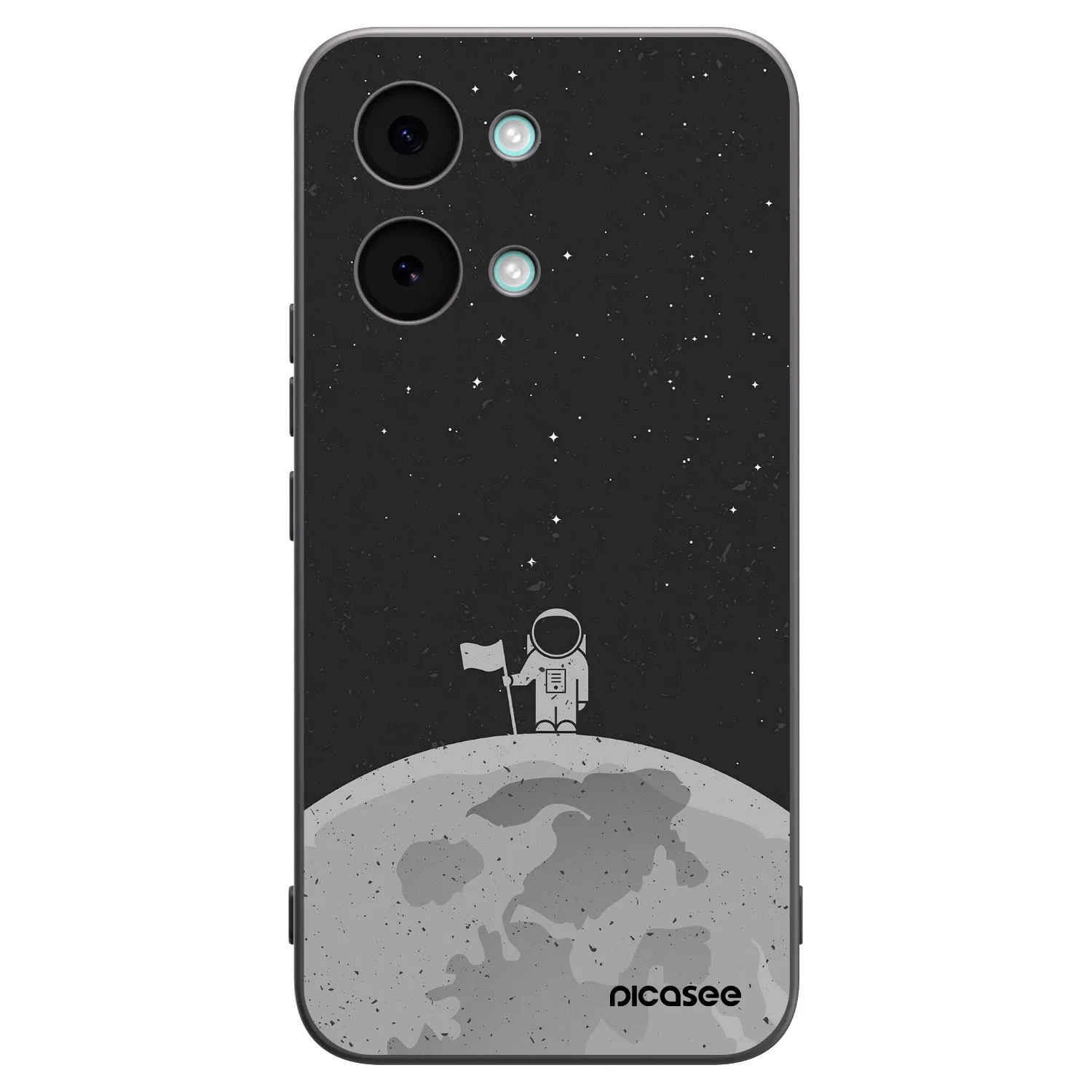 Picasee Μαύρη θήκη σιλικόνης για Xiaomi Poco X8 Pro Max - Astronaut