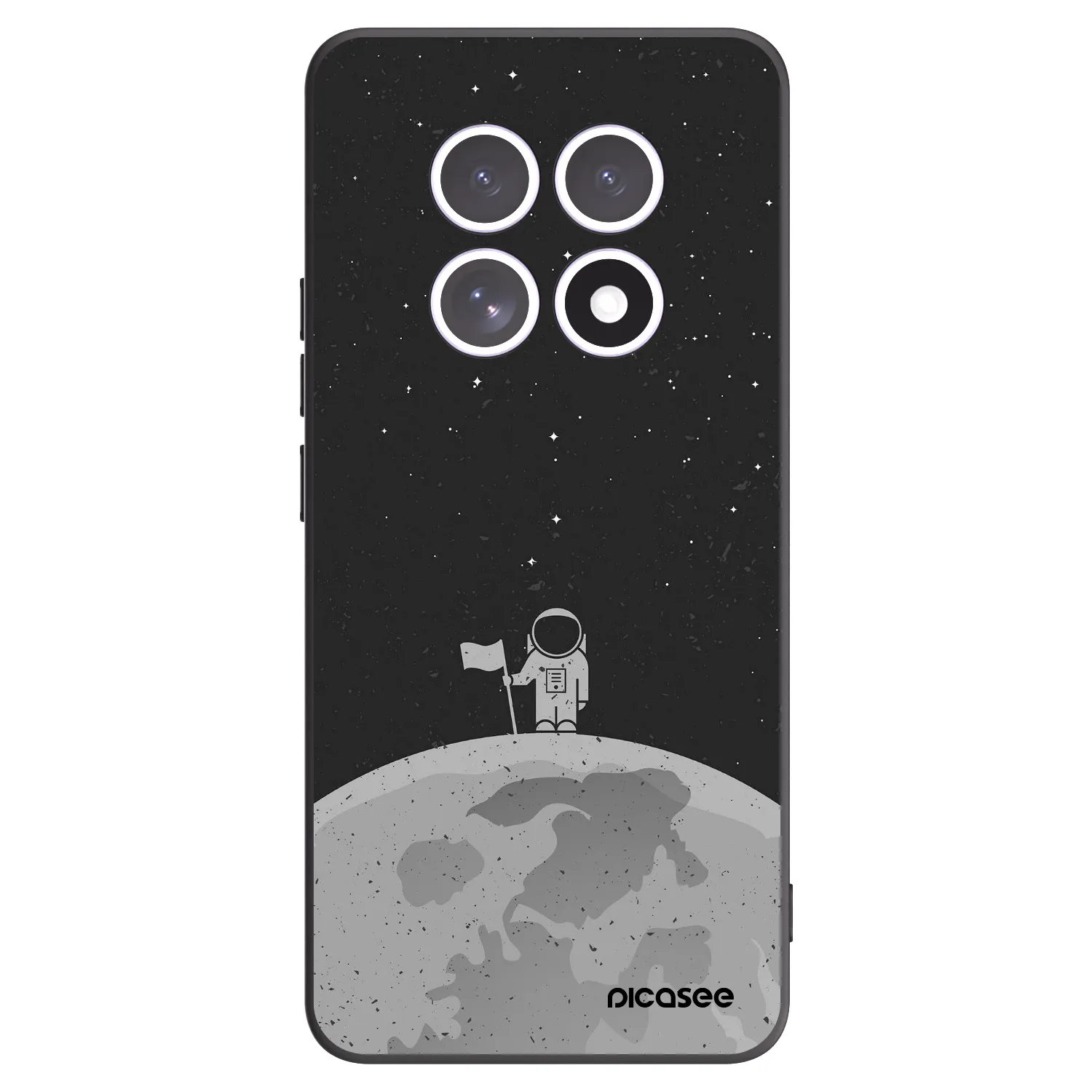 Picasee Μαύρη θήκη σιλικόνης για Xiaomi Redmi Note 15 5G - Astronaut