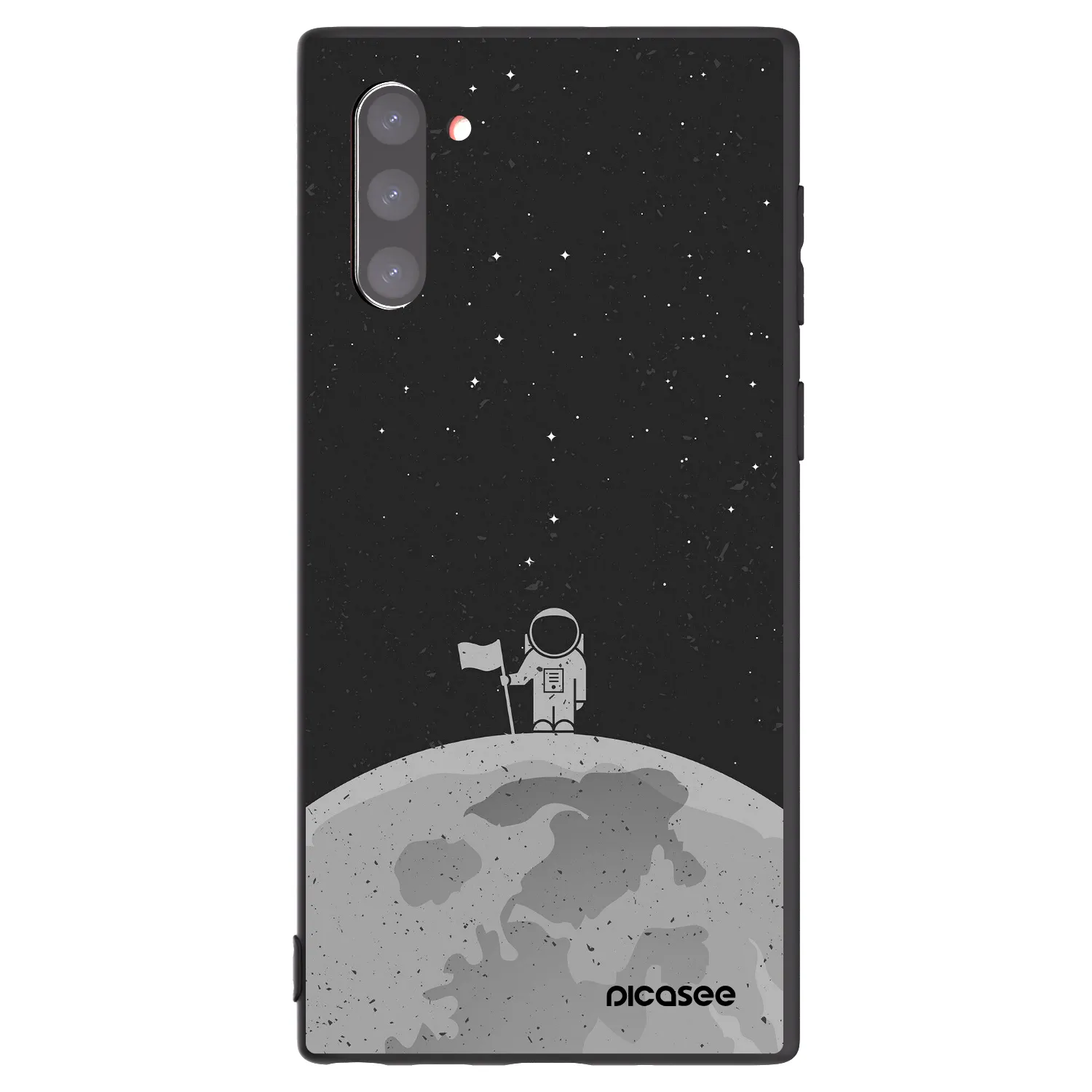 Picasee Μαύρη θήκη σιλικόνης για Samsung Galaxy Note 10 N970F - Astronaut