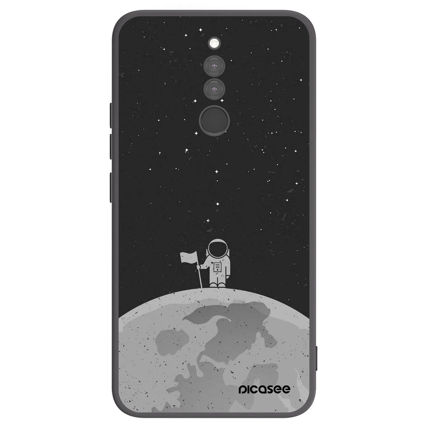 Picasee Μαύρη θήκη σιλικόνης για Xiaomi Redmi 8 - Astronaut