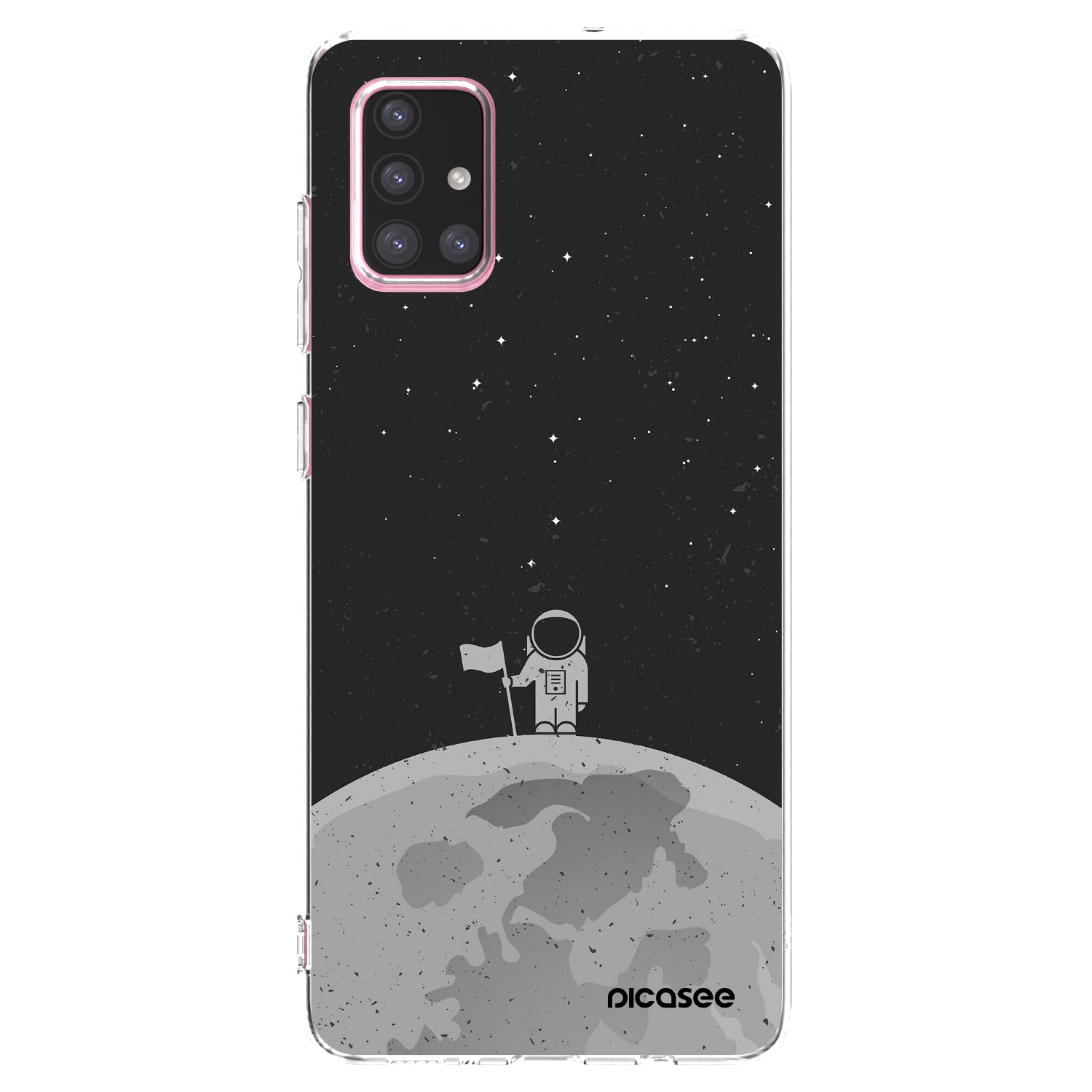 Picasee διαφανής θήκη σιλικόνης Samsung Galaxy A71 A715F - Astronaut