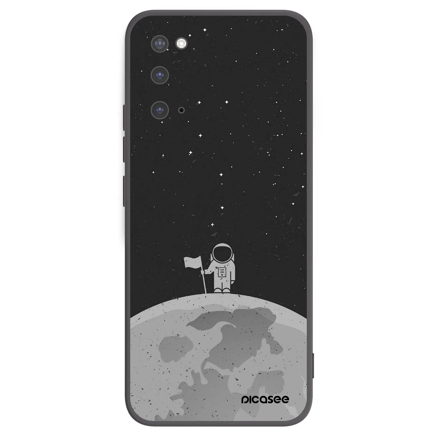 Picasee Μαύρη θήκη σιλικόνης για Samsung Galaxy S20 G980F - Astronaut