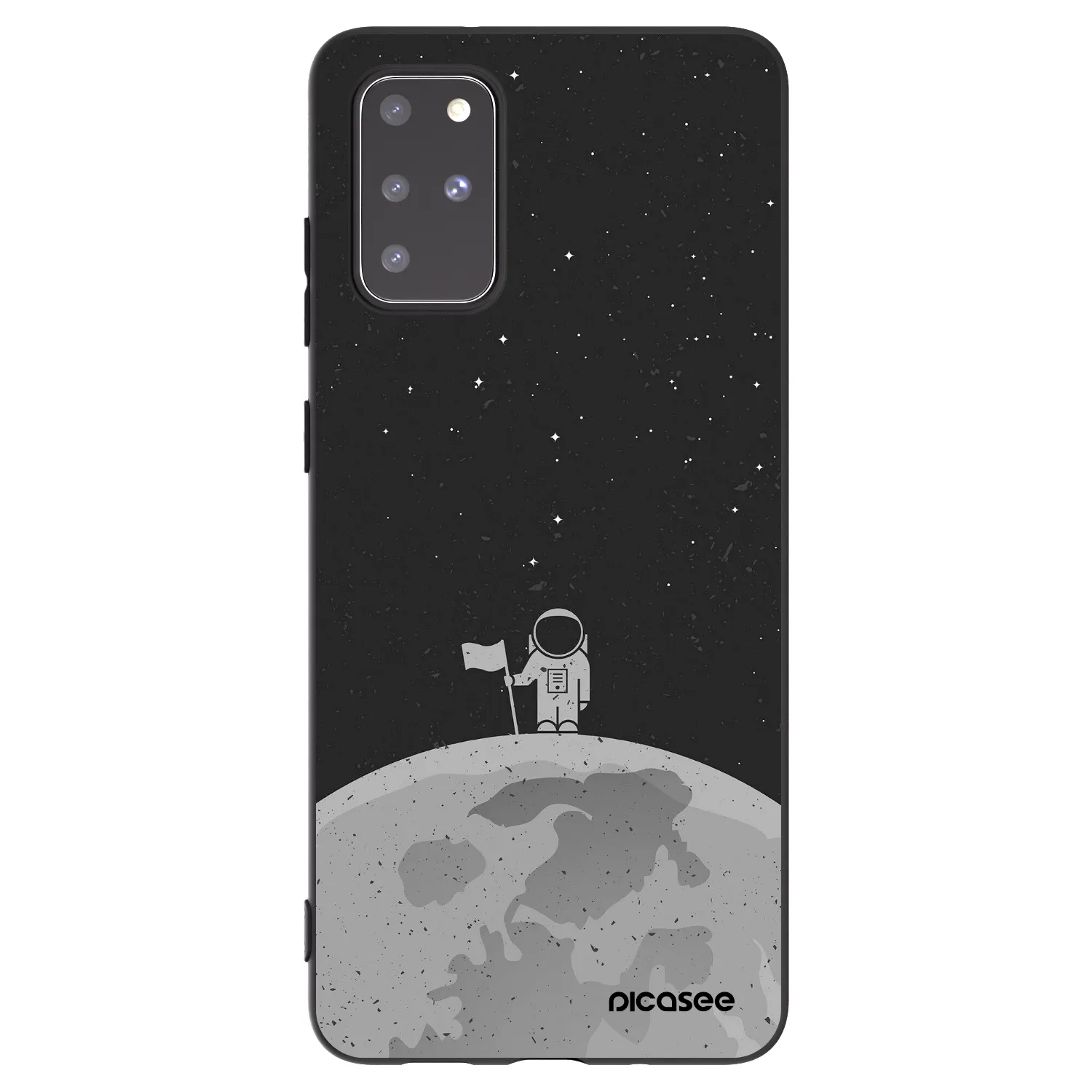 Picasee Μαύρη θήκη σιλικόνης για Samsung Galaxy S20+ G985F - Astronaut