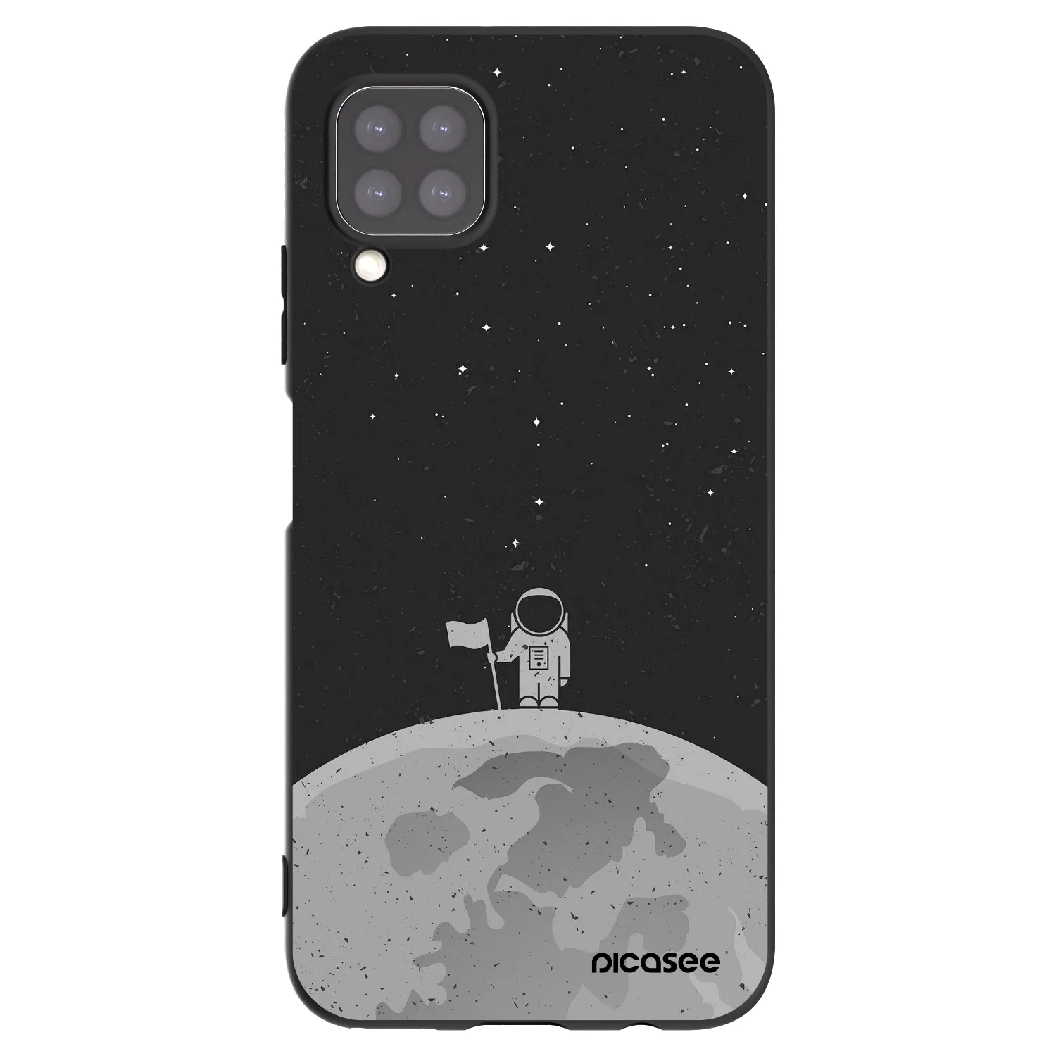 Picasee Μαύρη θήκη σιλικόνης για Huawei P40 Lite - Astronaut