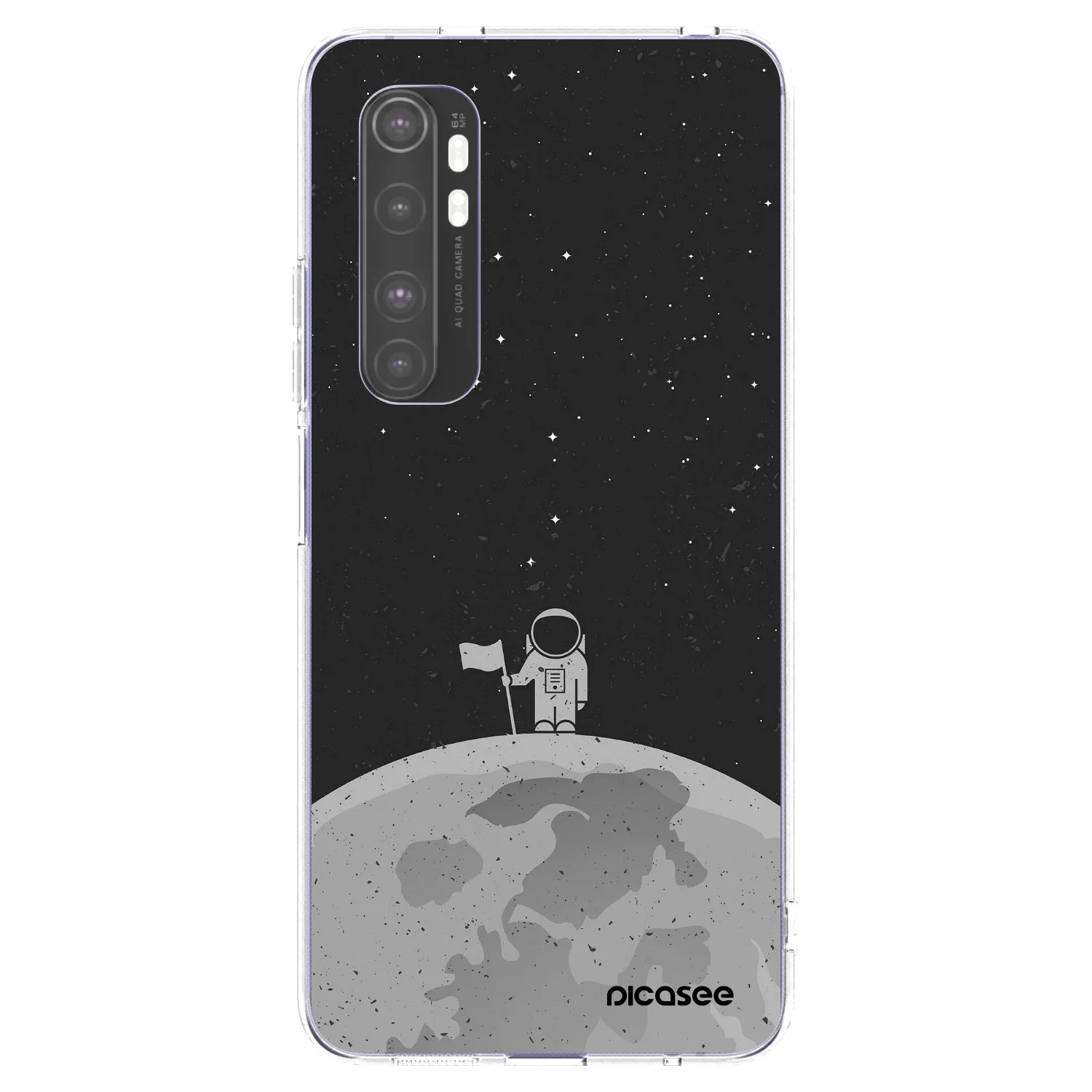 Picasee διαφανής θήκη σιλικόνης Xiaomi Mi Note 10 Lite - Astronaut