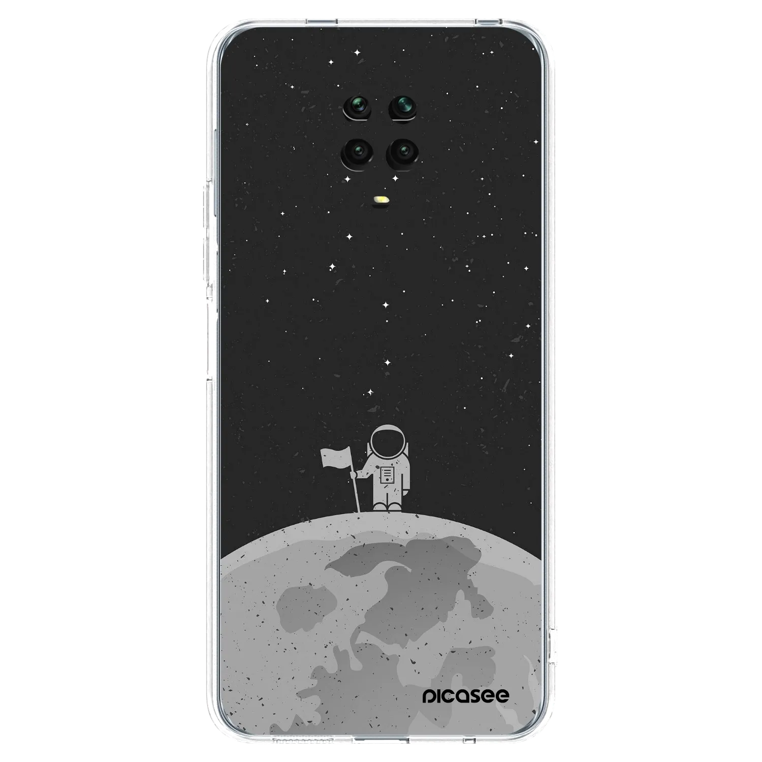 Picasee διαφανής θήκη σιλικόνης Xiaomi Redmi Note 9S - Astronaut
