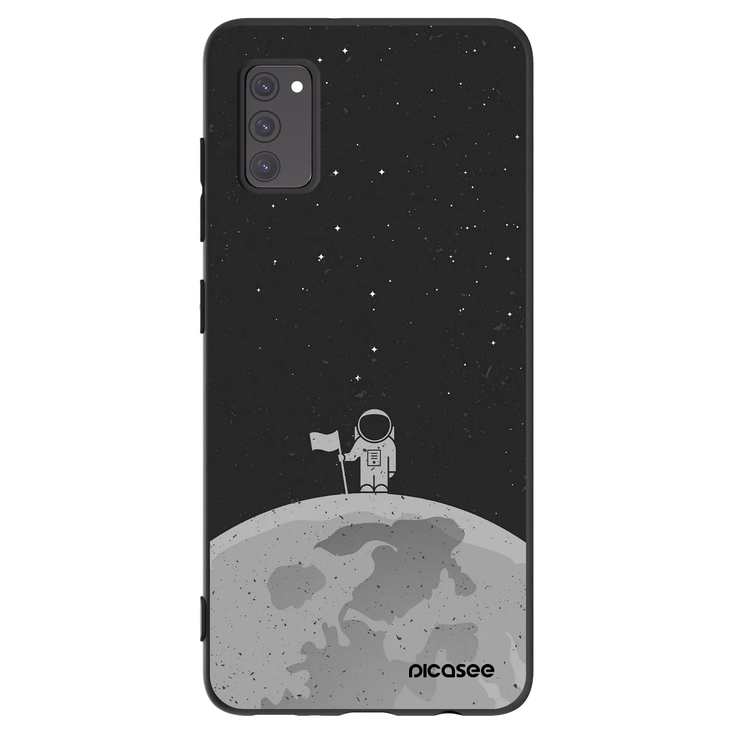Picasee Μαύρη θήκη σιλικόνης για Samsung Galaxy A41 A415F - Astronaut